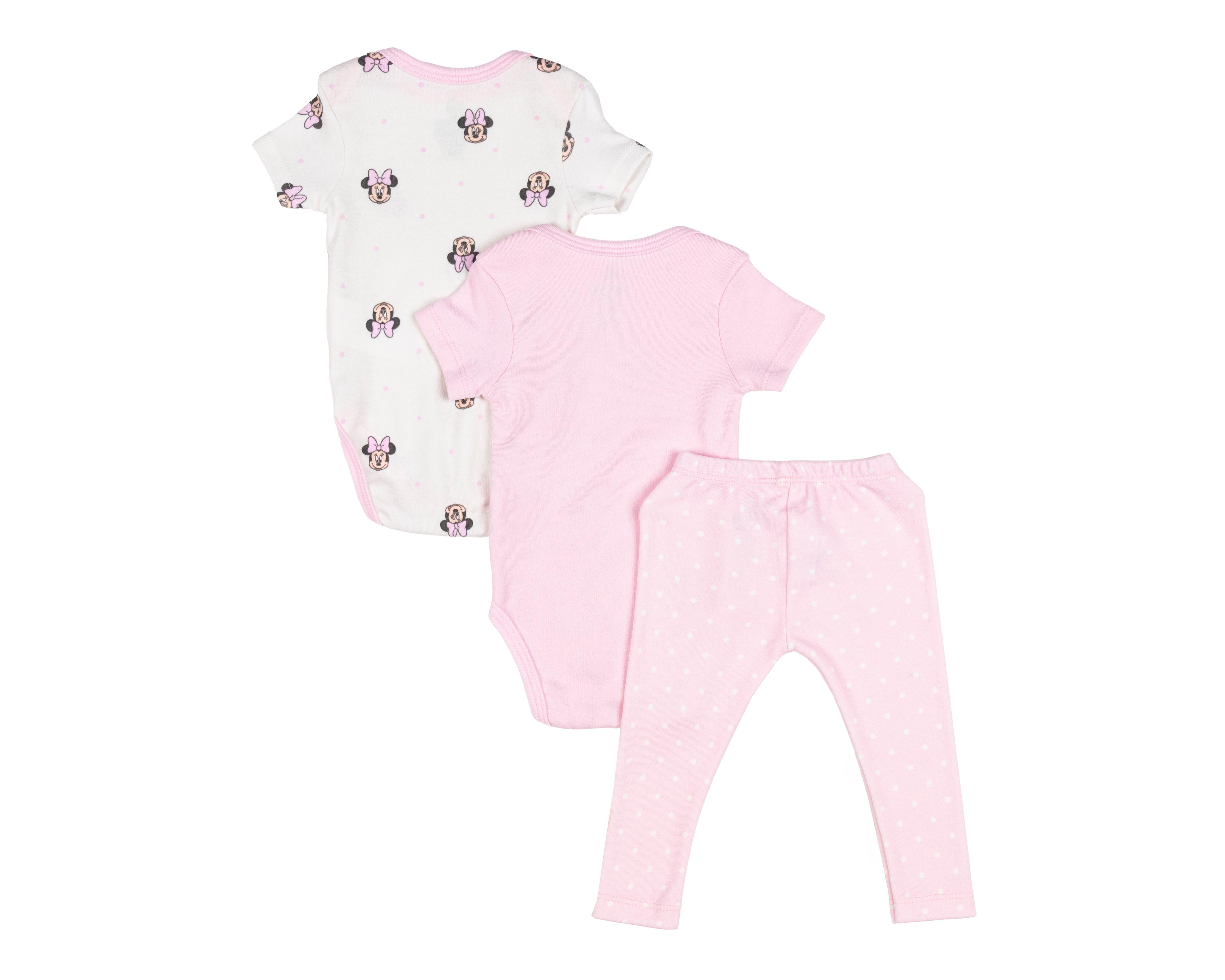 Foto 2 | Conjunto para Bebé Niña Disney Baby Minnie Mouse 3 Piezas
