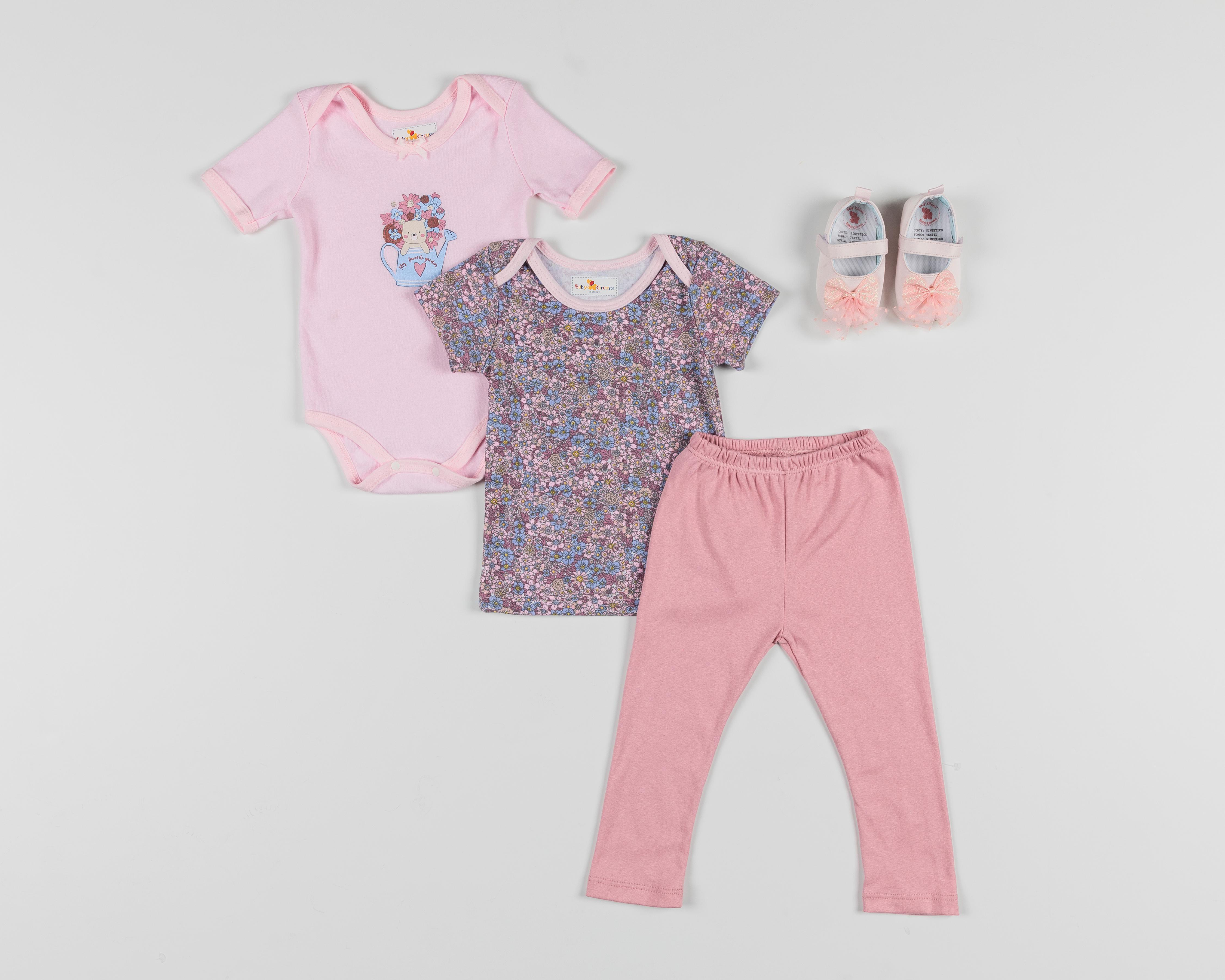 Conjunto para Bebé Niña Baby Circus con Zapatos 4 Piezas $279