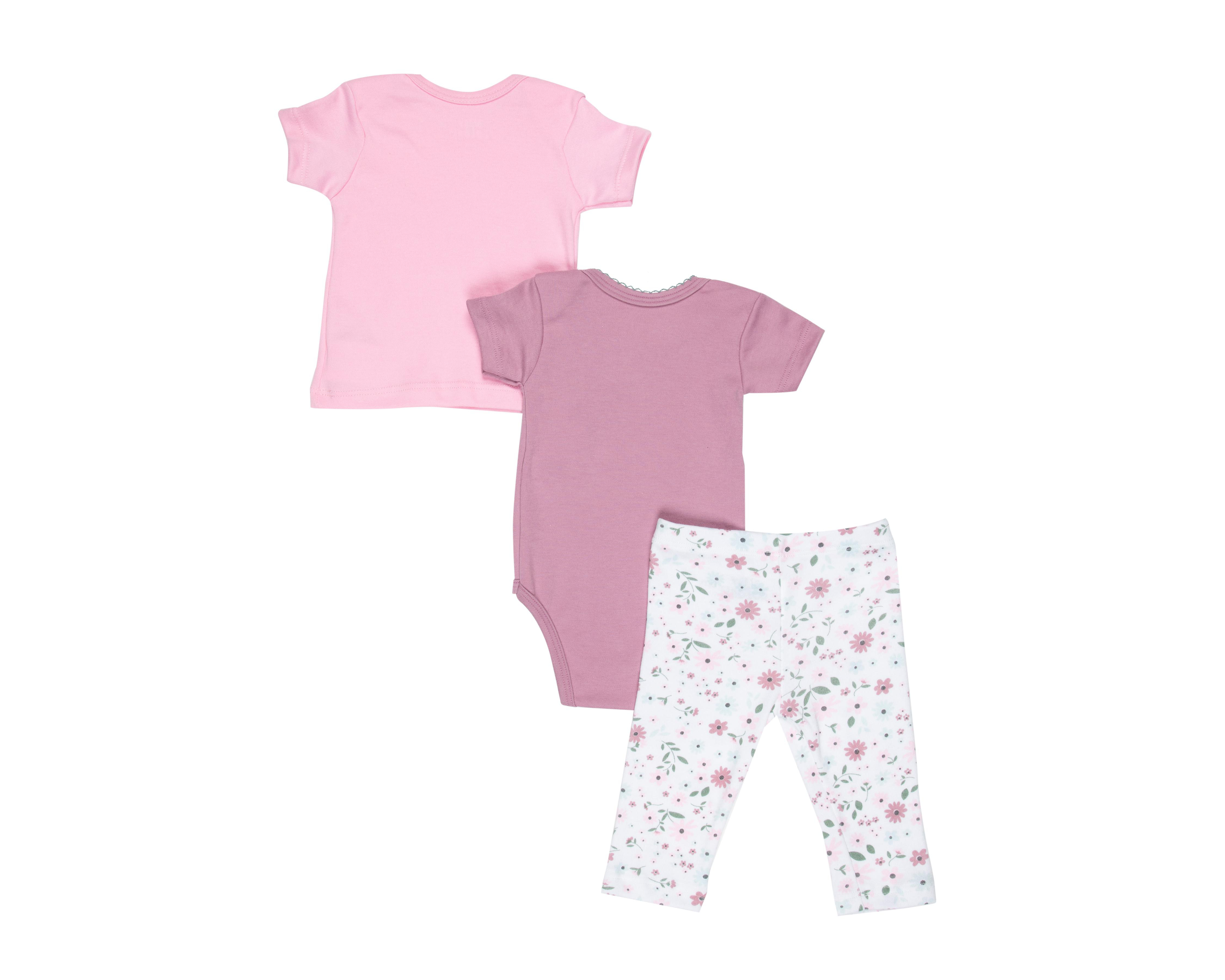 Foto 2 | Conjunto para Bebé Niña Baby Colors Estampado 3 Piezas