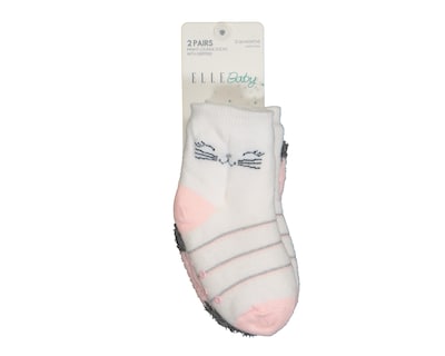 Foto 3 | Calcetines para Bebé Niña Elle Baby Antiderrapantes 2 Pares
