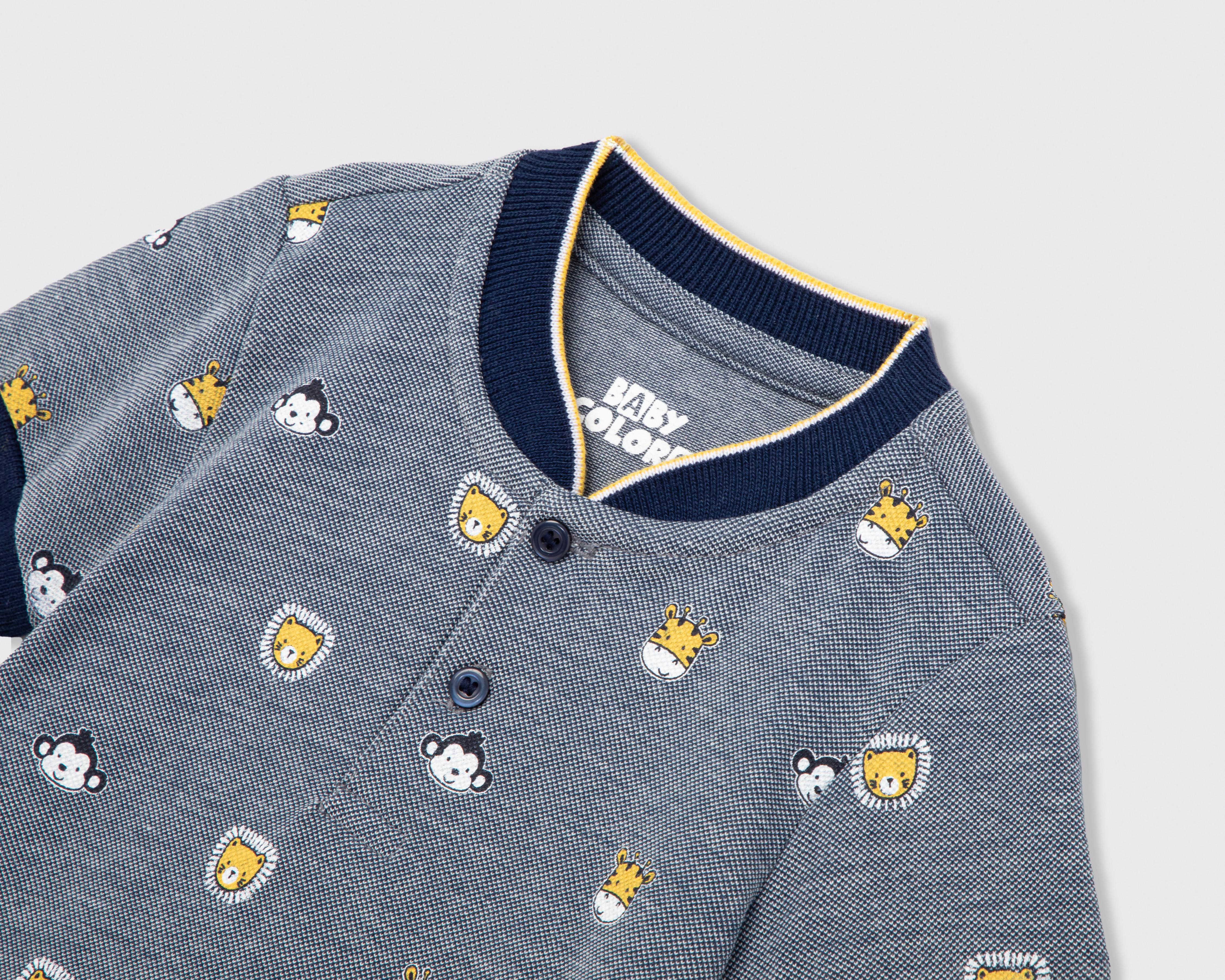 Foto 4 pulgar | Playera para Bebé Baby Colors Azul