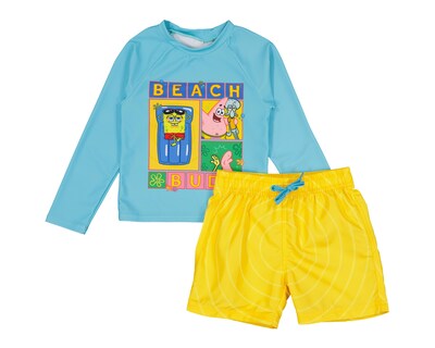 Foto 1 | Traje de Baño Bob Esponja Estampado para Niño 2 Piezas