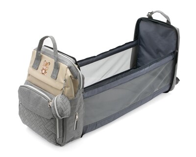 Foto 4 | Mochila Pañalera Gris Baby Colors