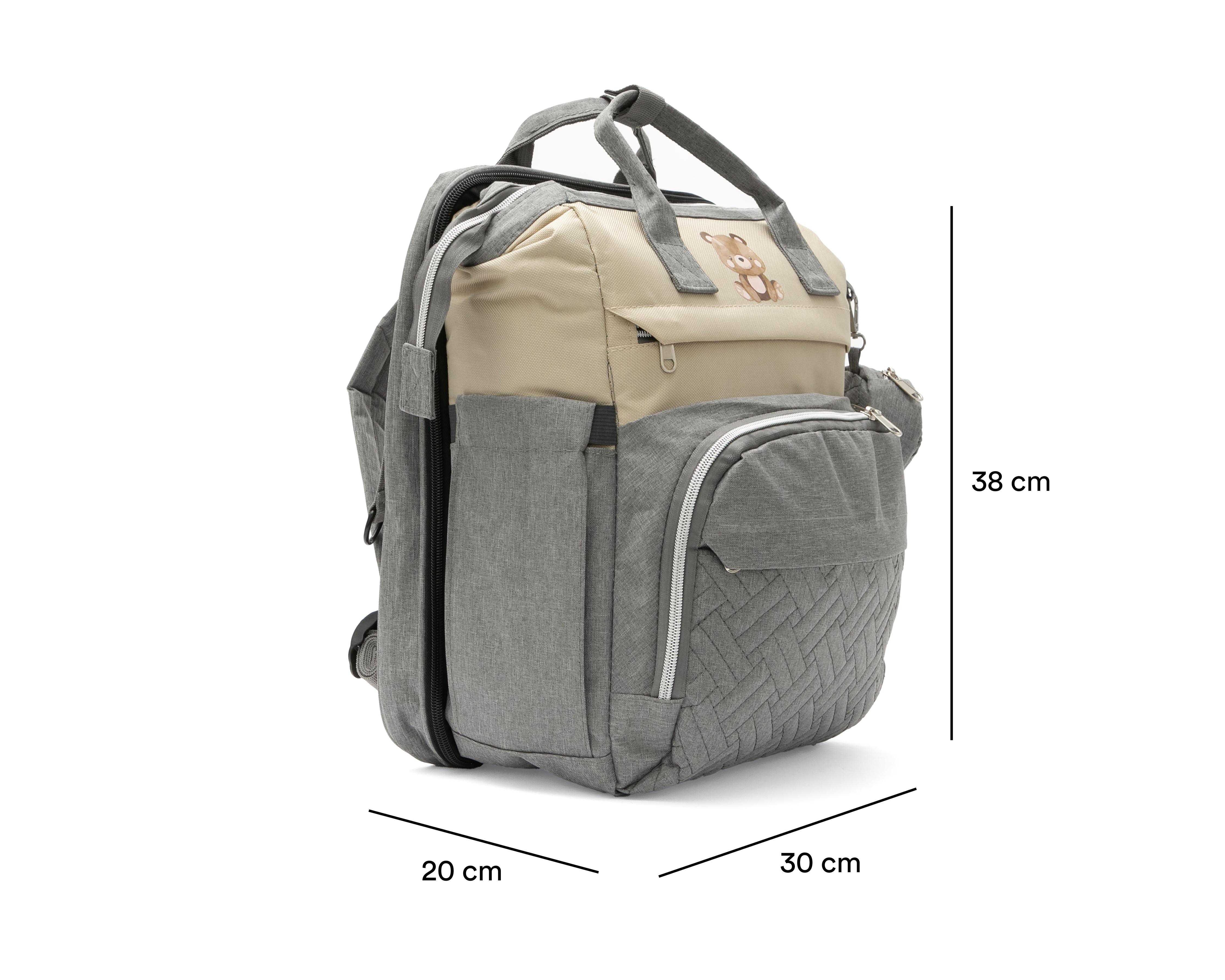 Foto 8 | Mochila Pañalera Gris Baby Colors