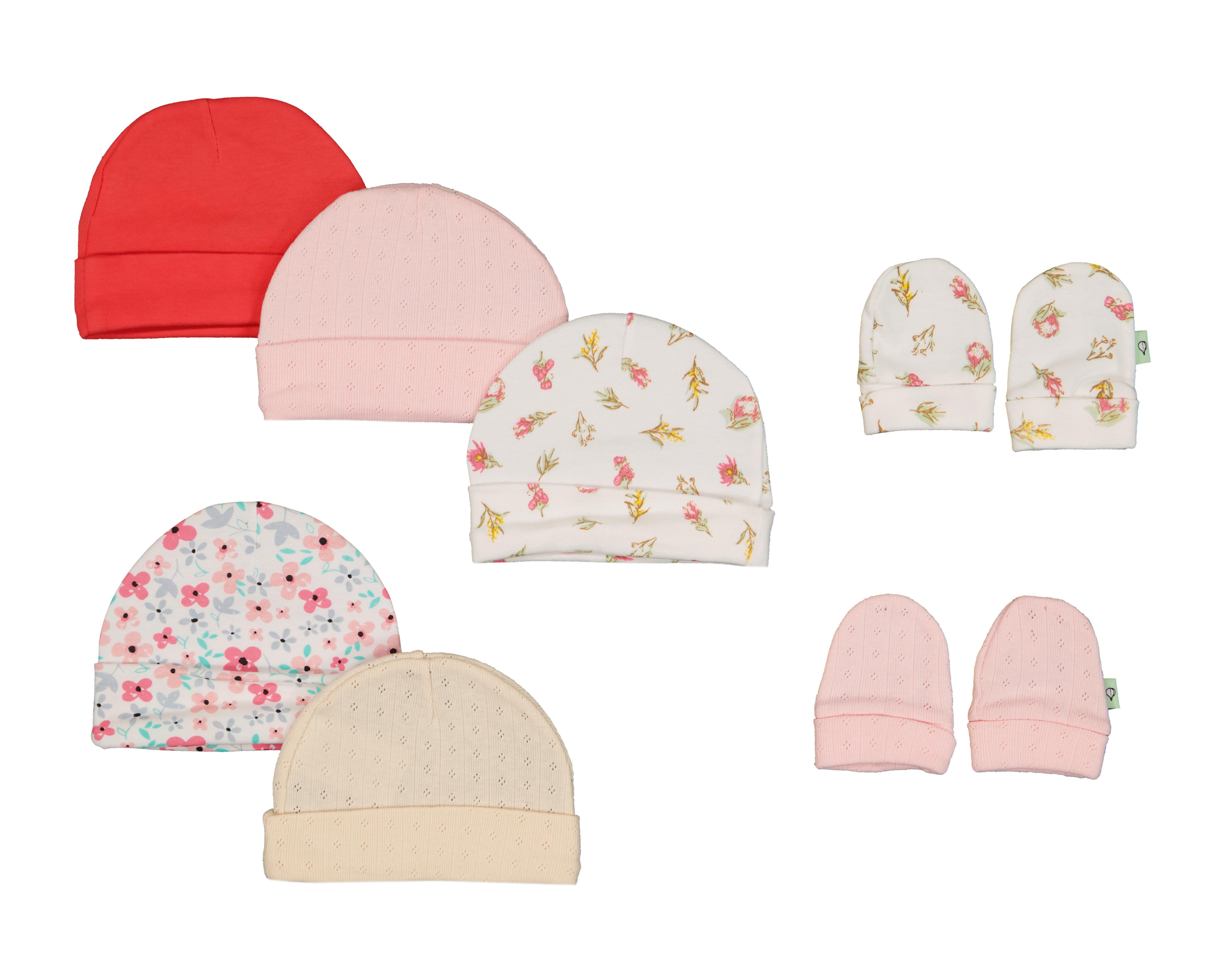 Foto 4 pulgar | Gorro y Guantes para Bebé Niña Baby Colors 7 Piezas
