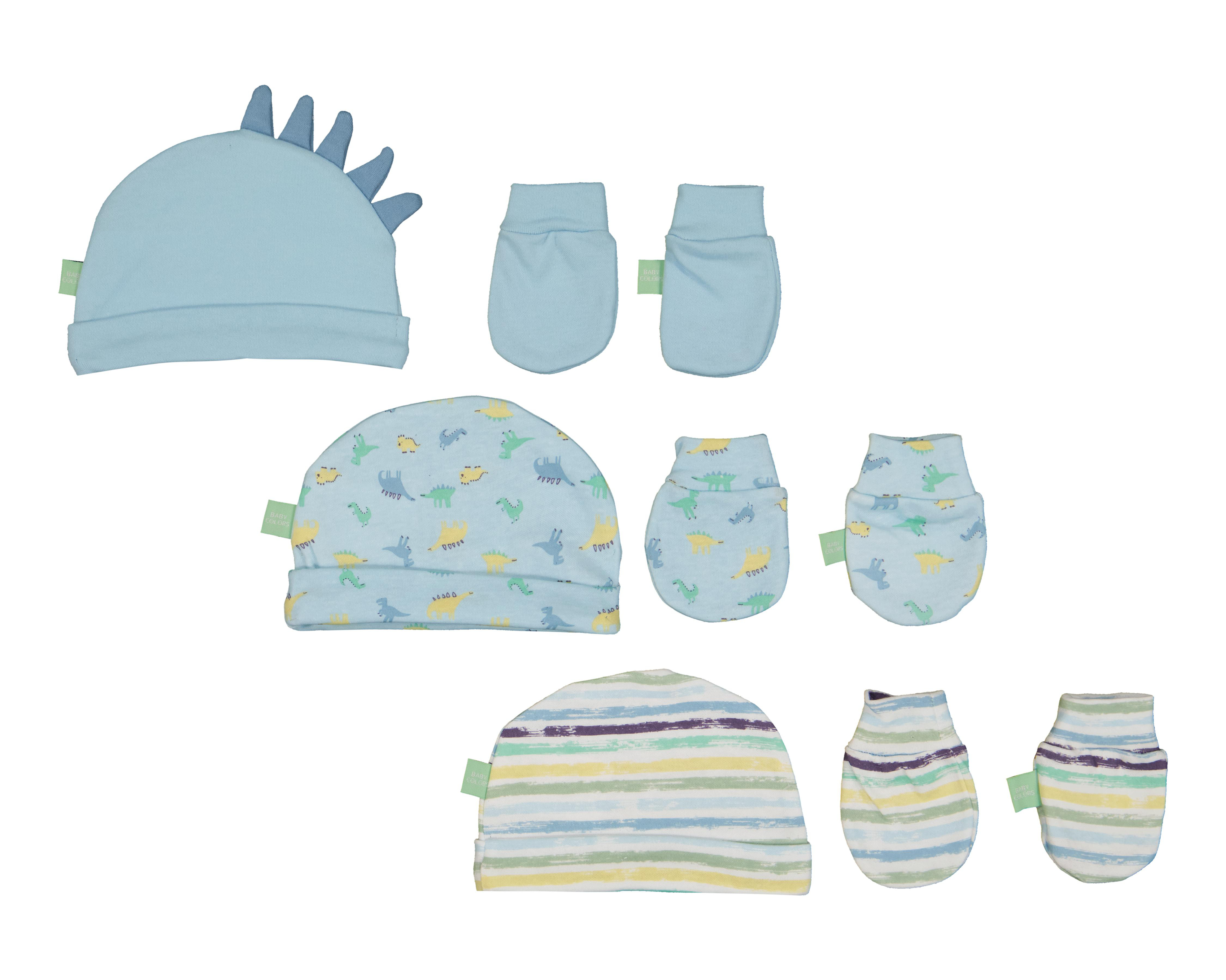 Foto 3 pulgar | Gorro y Guantes para Bebé Niño Baby Colors 6 Piezas