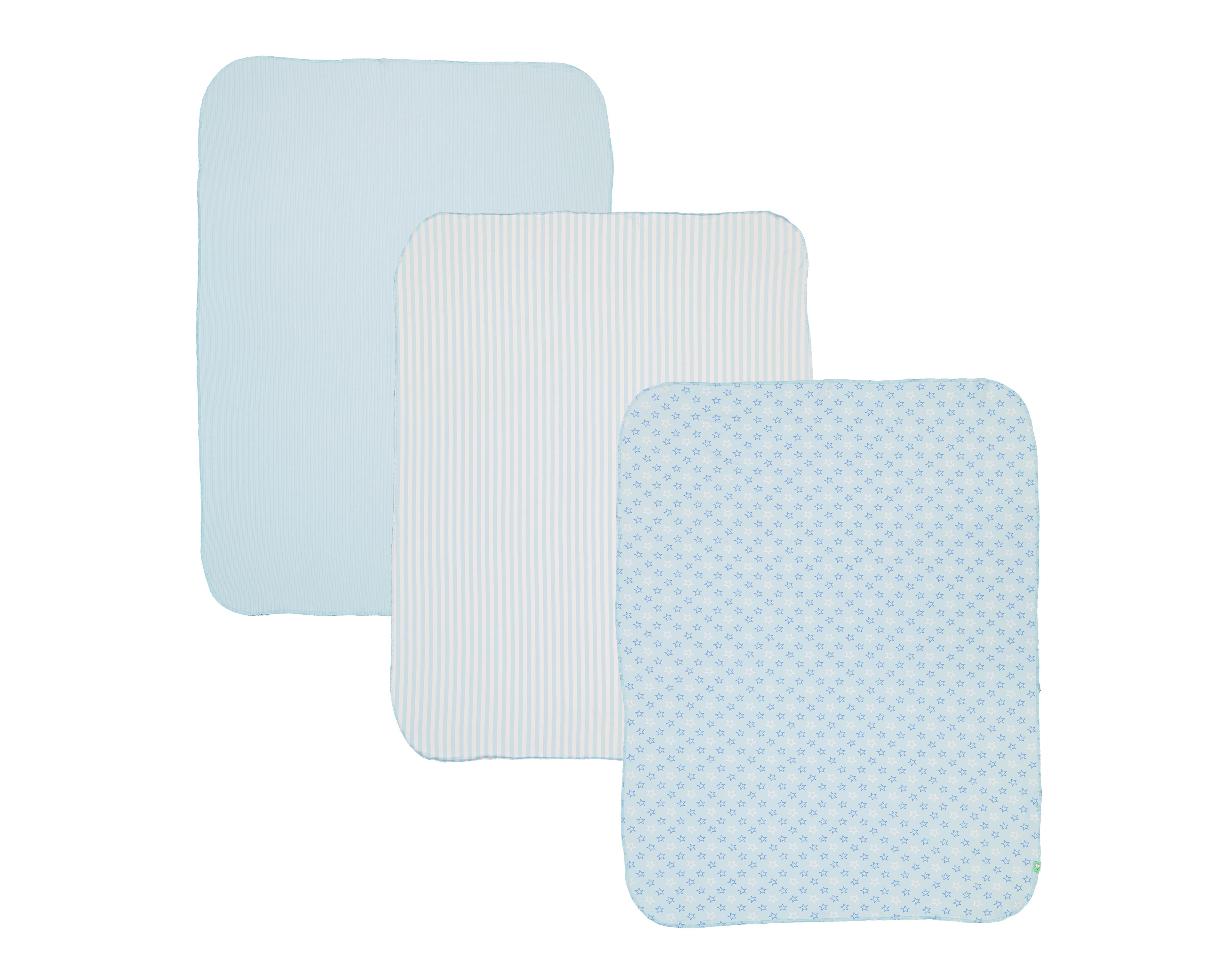 Manta para Bebé Baby Colors Azul 3 Piezas