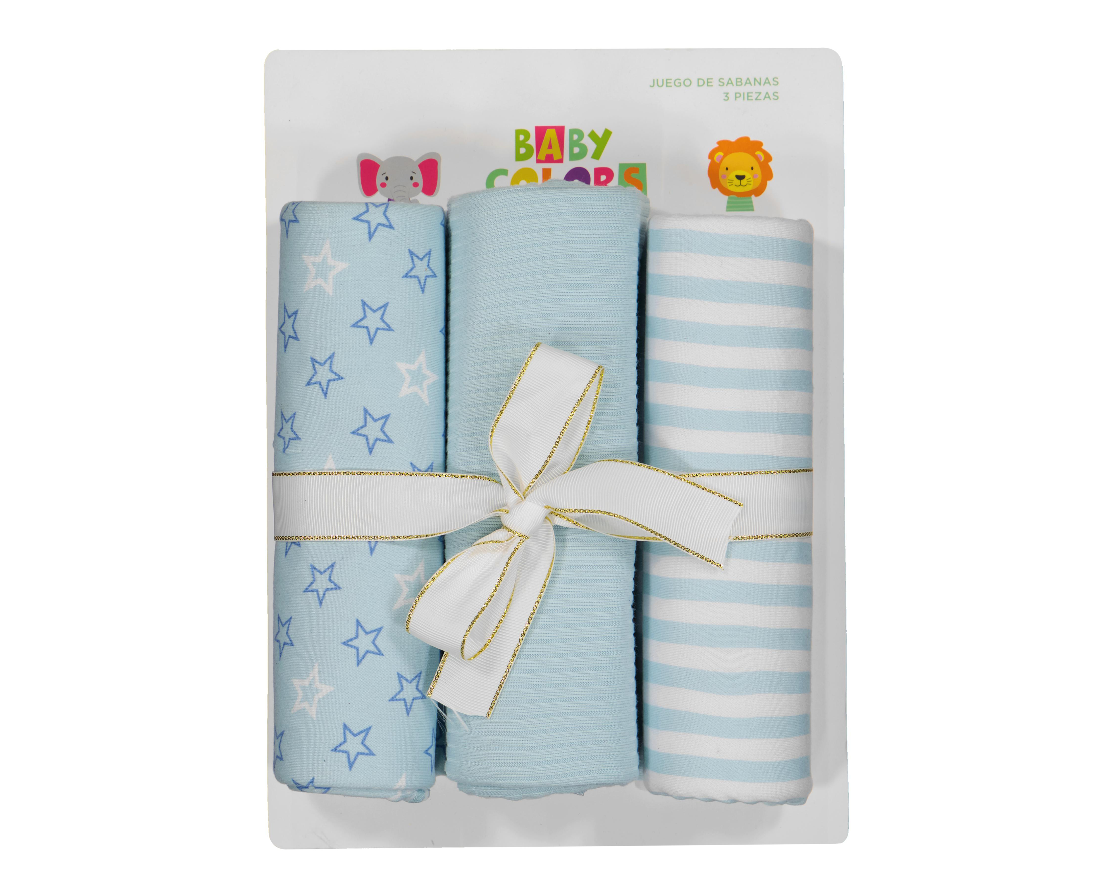 Foto 4 | Manta para Bebé Baby Colors Azul 3 Piezas