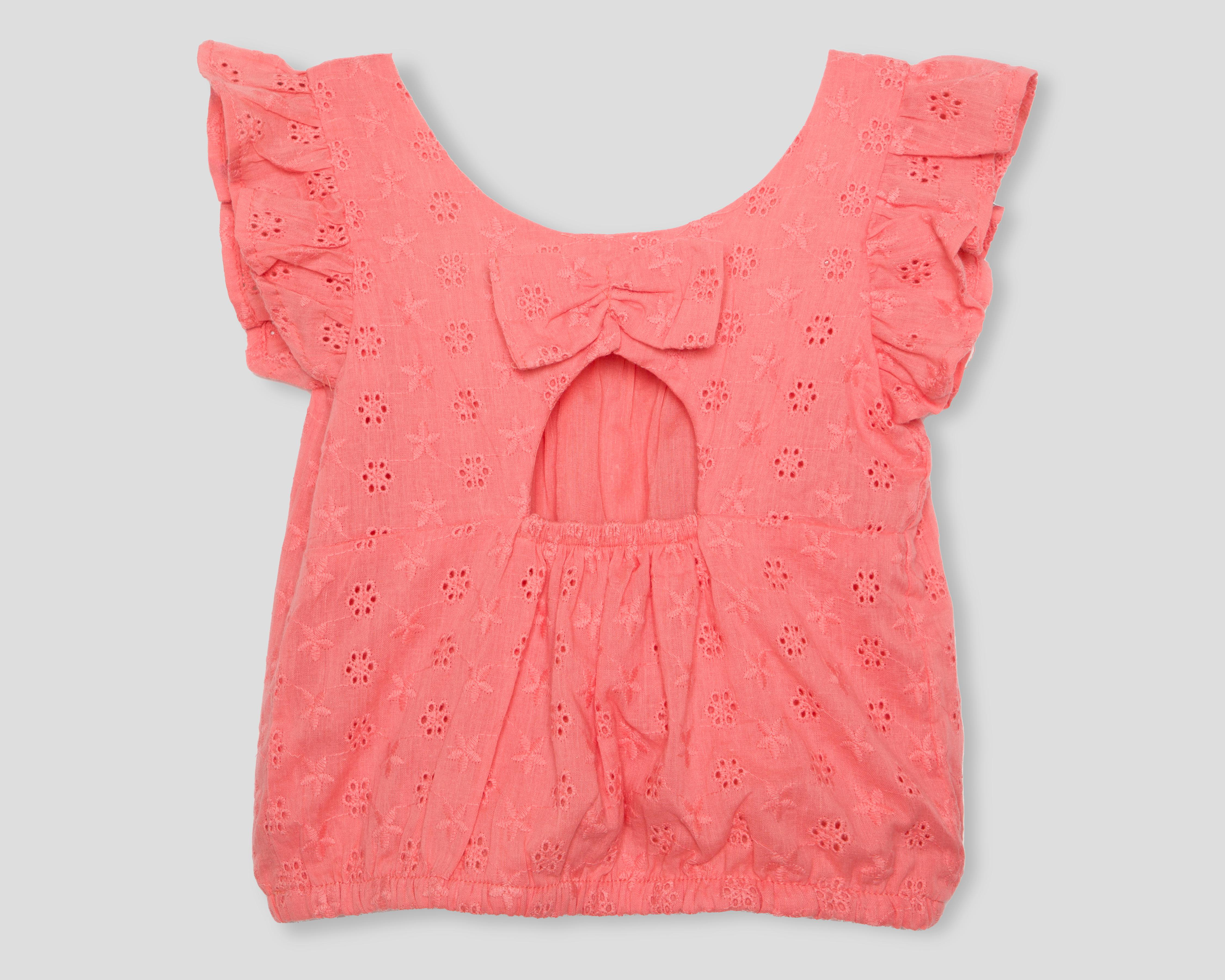 Foto 3 pulgar | Blusa para Bebé Niña Baby Colors de Algodón Rosa