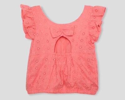 Foto 2 | Blusa para Bebé Niña Baby Colors de Algodón Rosa