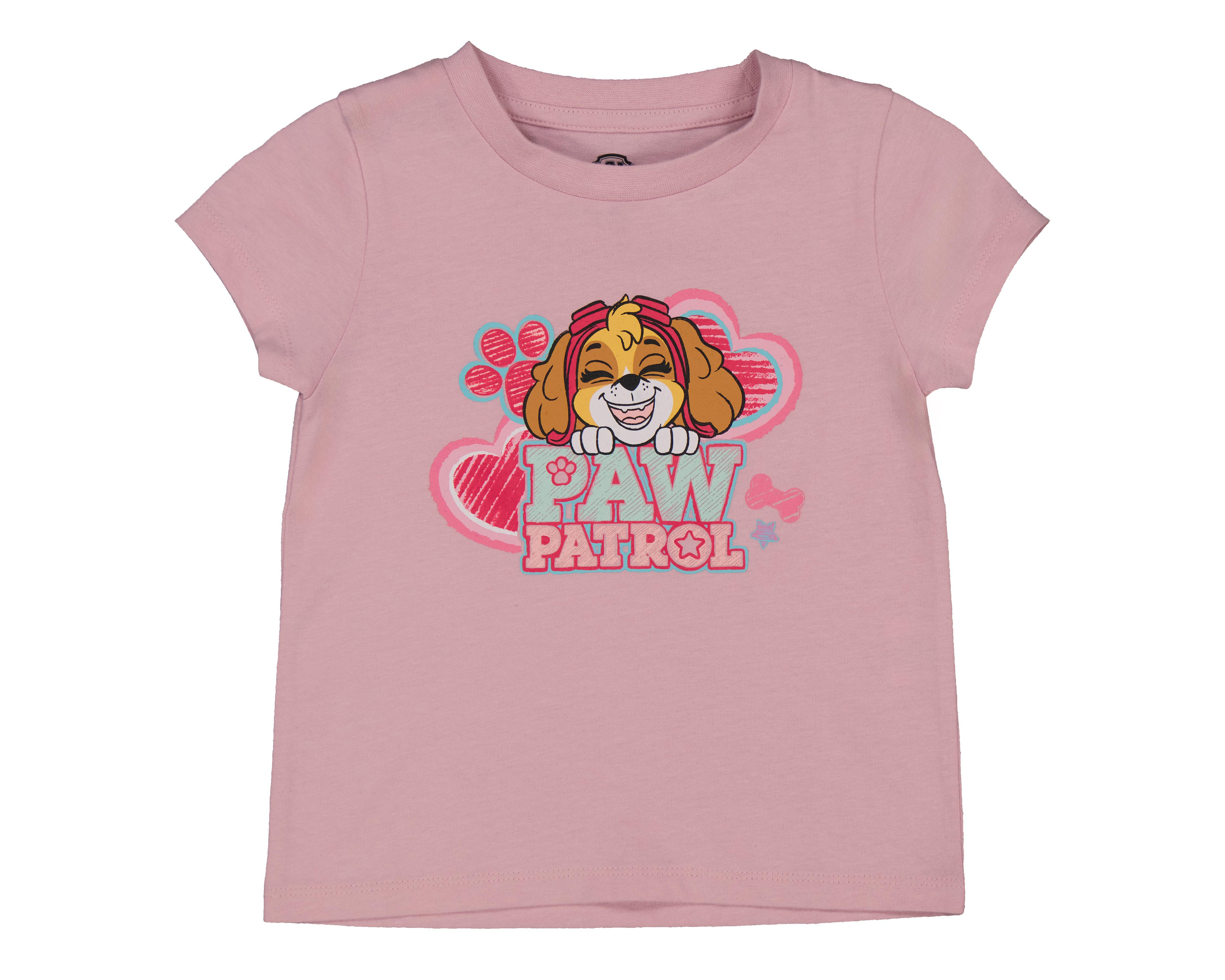 Foto 2 pulgar | Playera para Bebé Niña Paw Patrol de Algodón Rosa