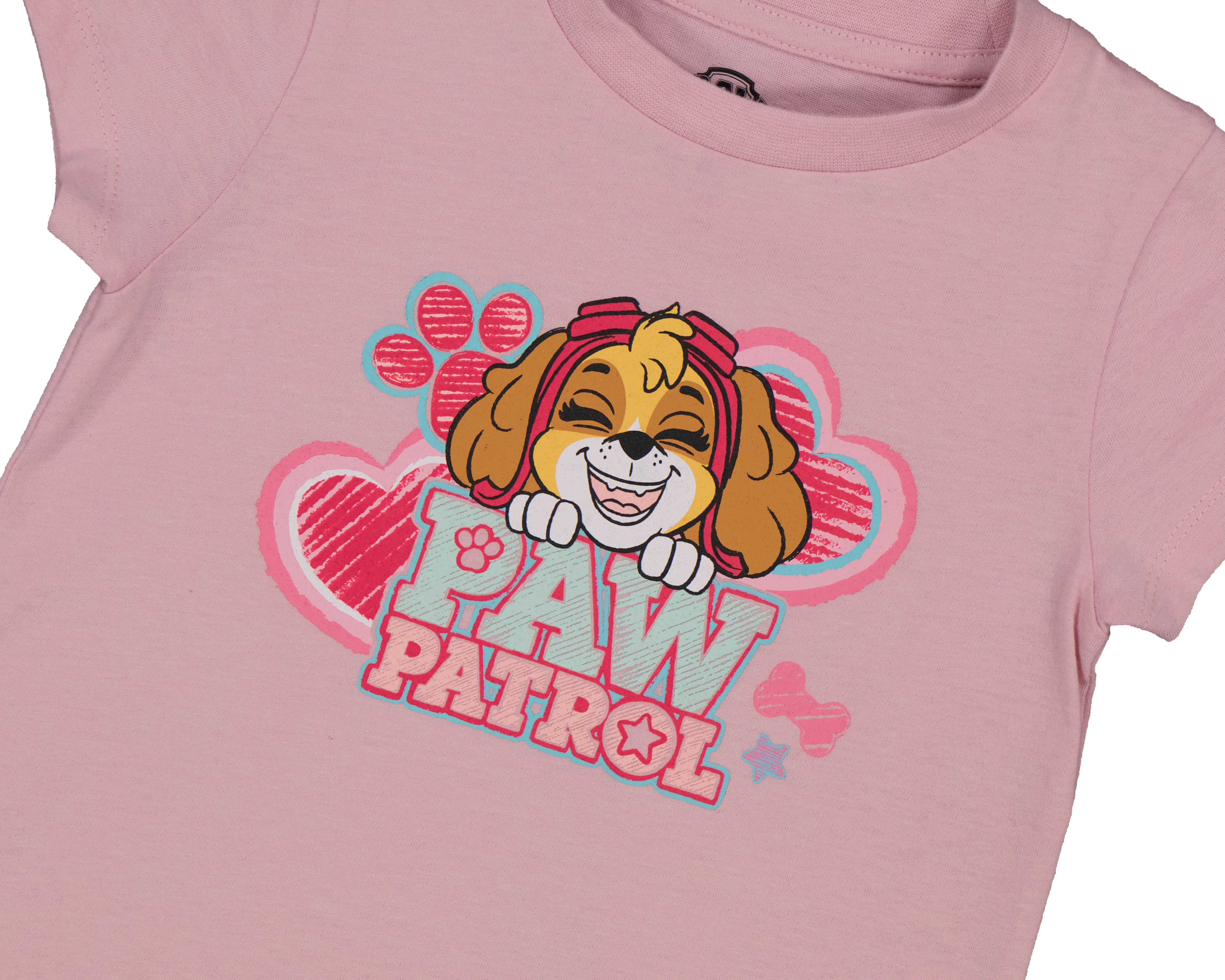 Foto 4 pulgar | Playera para Bebé Niña Paw Patrol de Algodón Rosa