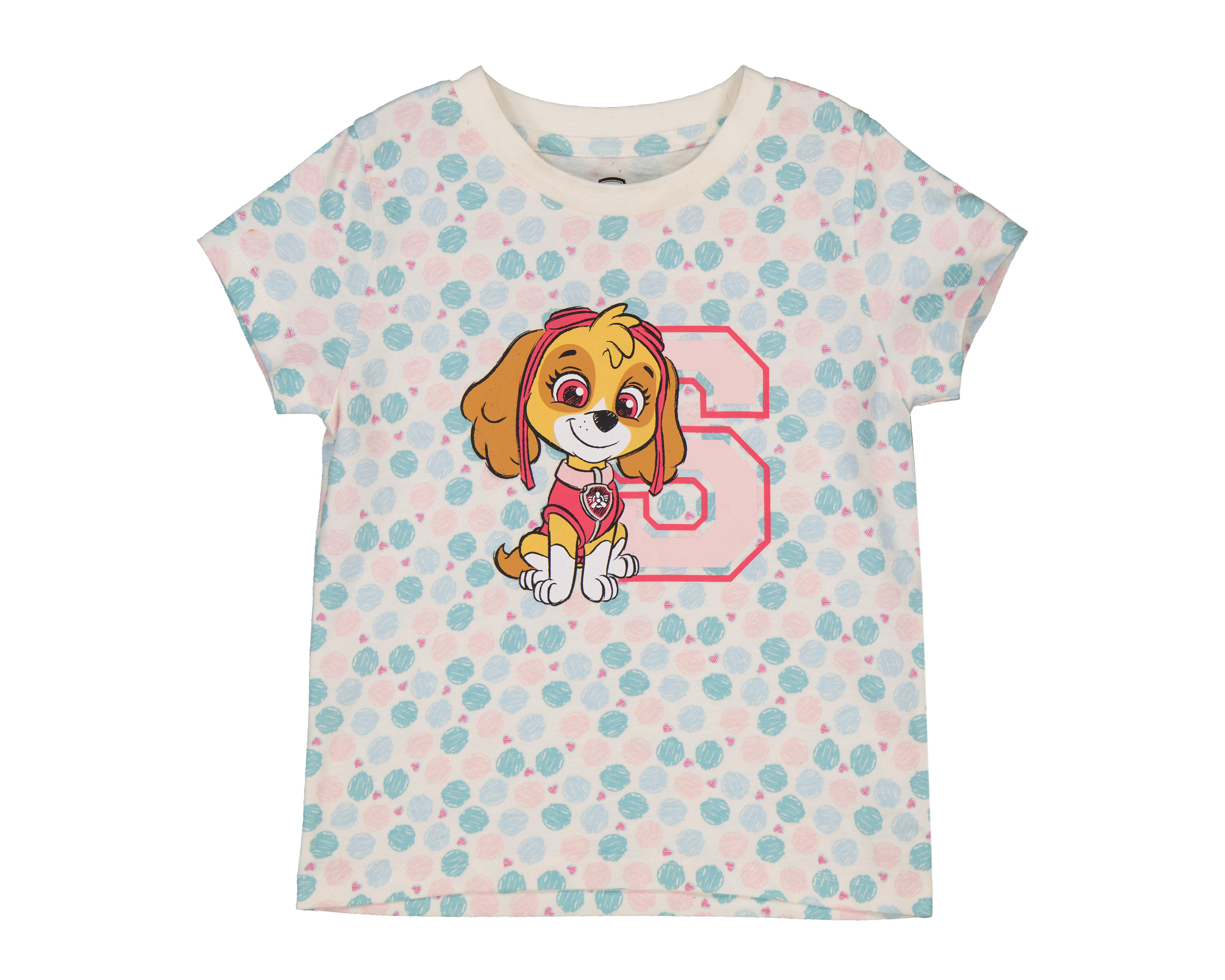 Foto 2 pulgar | Playera para Bebé Niña Paw Patrol de Algodón Estampada