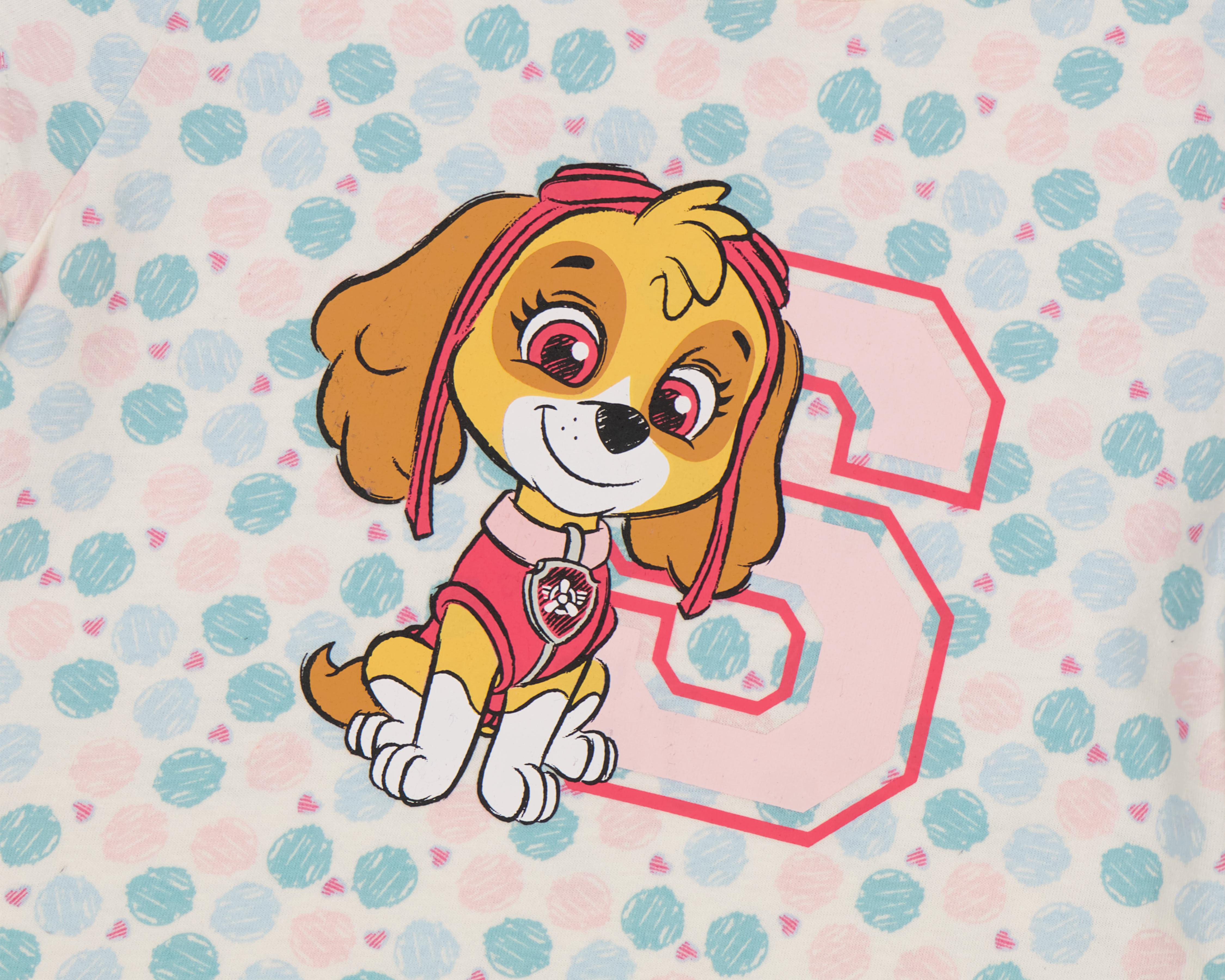 Foto 4 pulgar | Playera para Bebé Niña Paw Patrol de Algodón Estampada