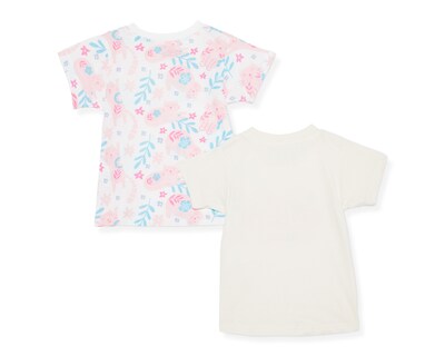 Foto 2 | Playera para Bebé Niña Baby Colors de Algodón Manga Corta 2 Piezas