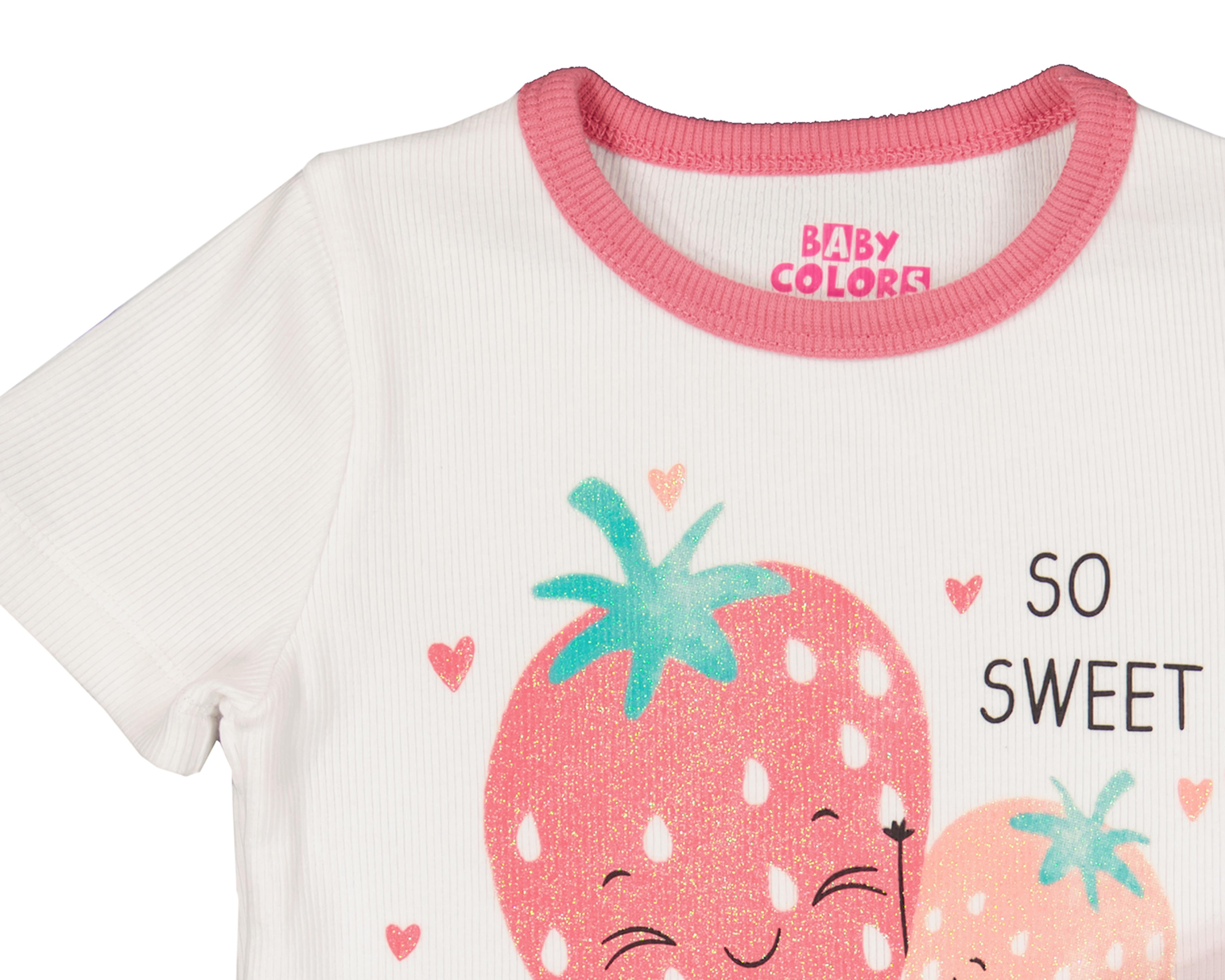 Foto 4 pulgar | Playera para Bebé Niña Baby Colors Estampada 2 Piezas