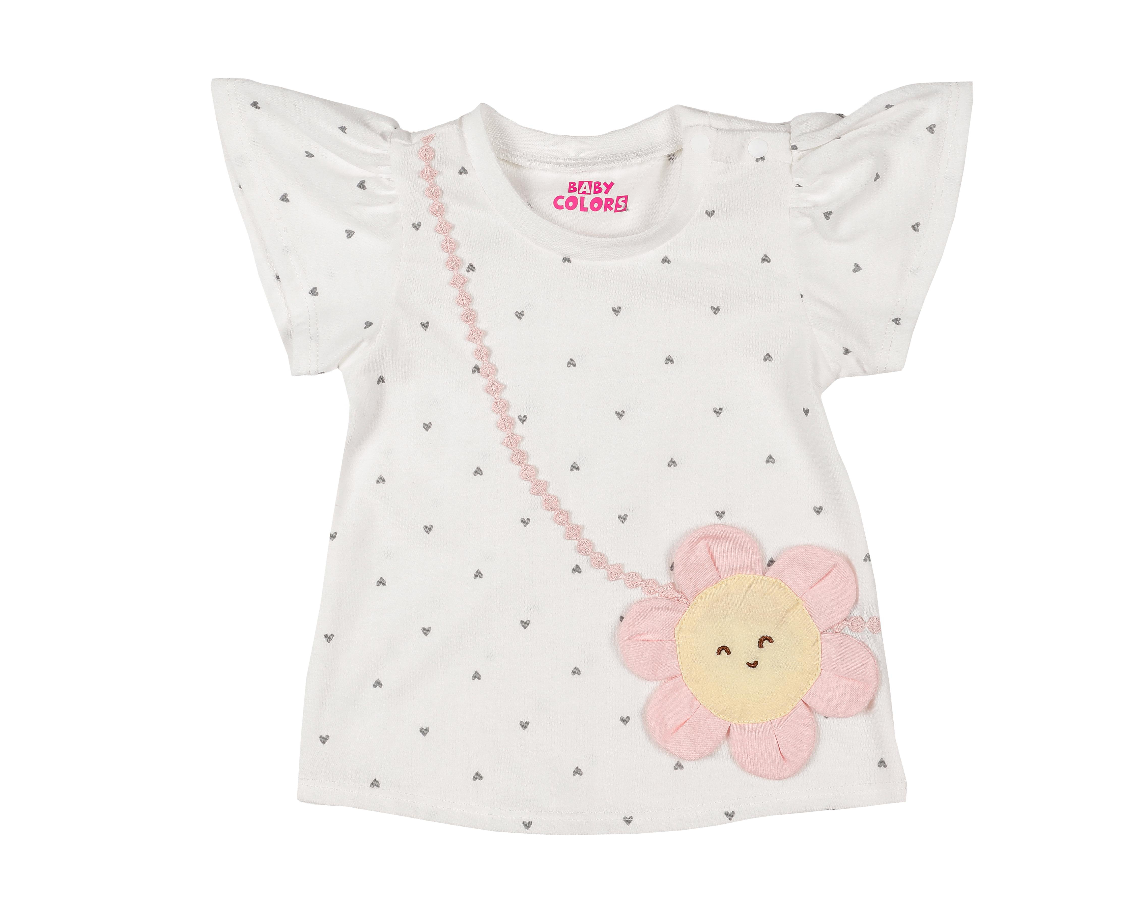 Blusa para Bebé Baby Colors con Aplicación de Flor