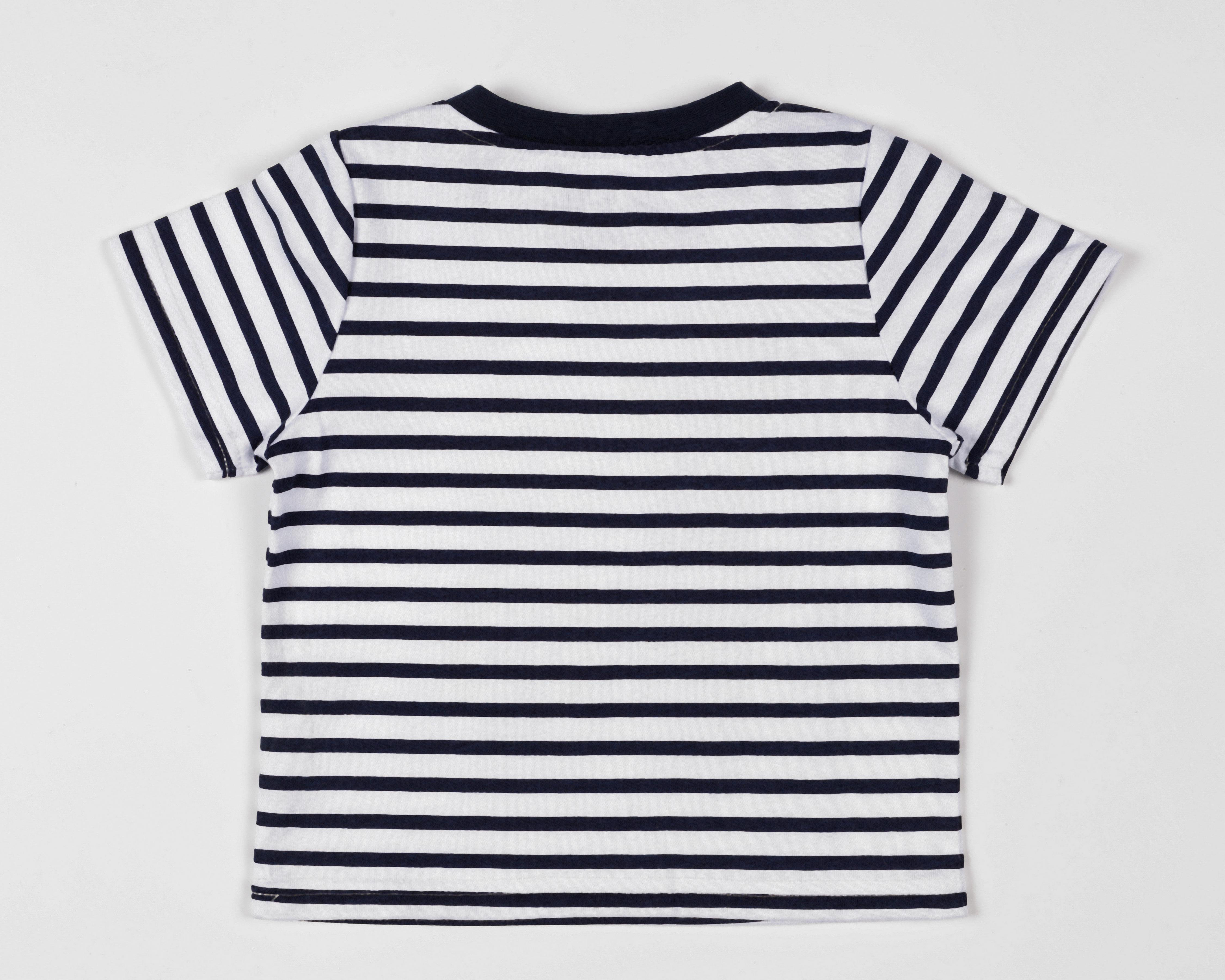 Foto 3 pulgar | Playera para Bebé Niño Baby Colors a Rayas