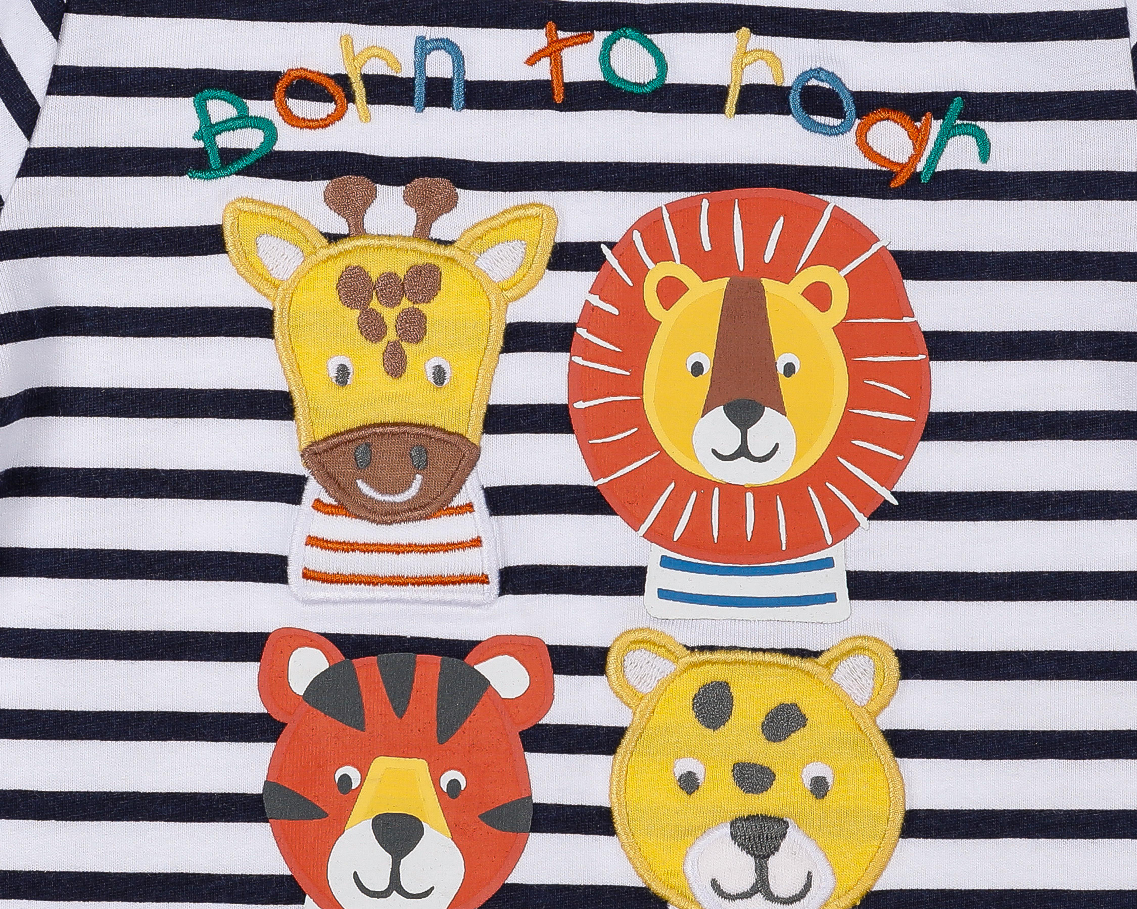 Foto 4 pulgar | Playera para Bebé Niño Baby Colors a Rayas