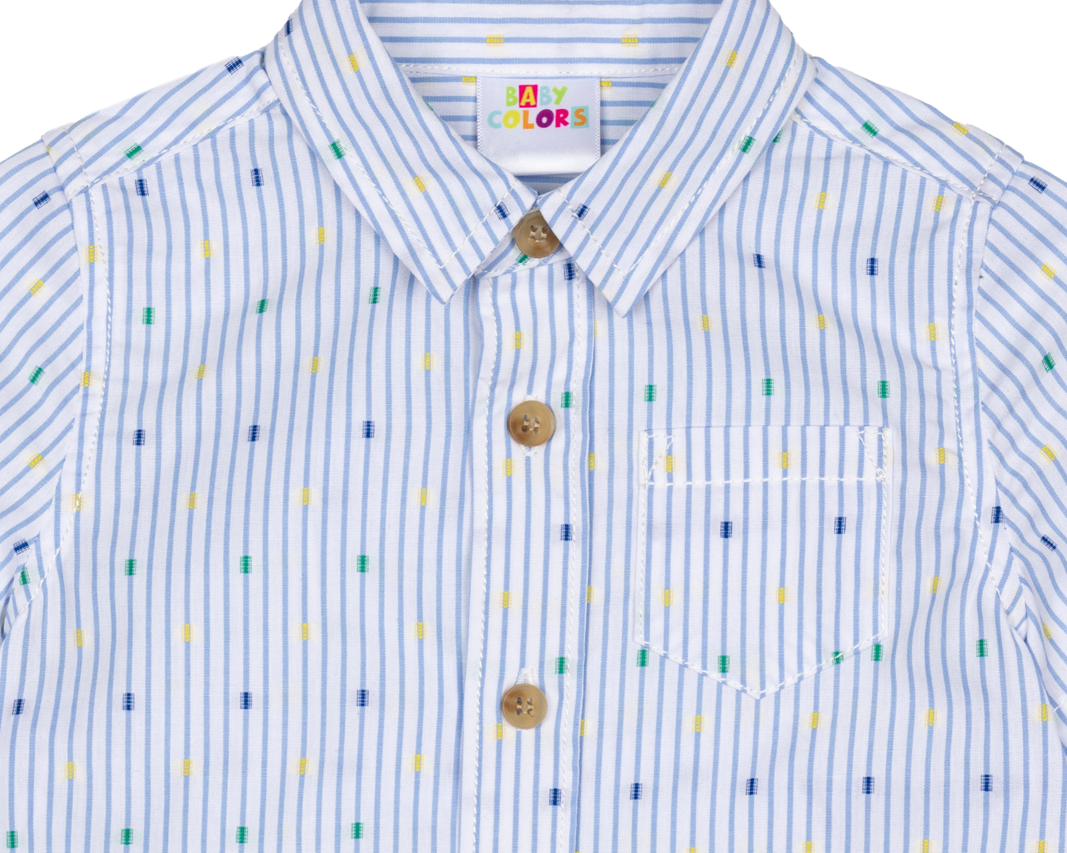 Foto 4 pulgar | Camisa para Bebé Baby Colors de Algodón a Rayas