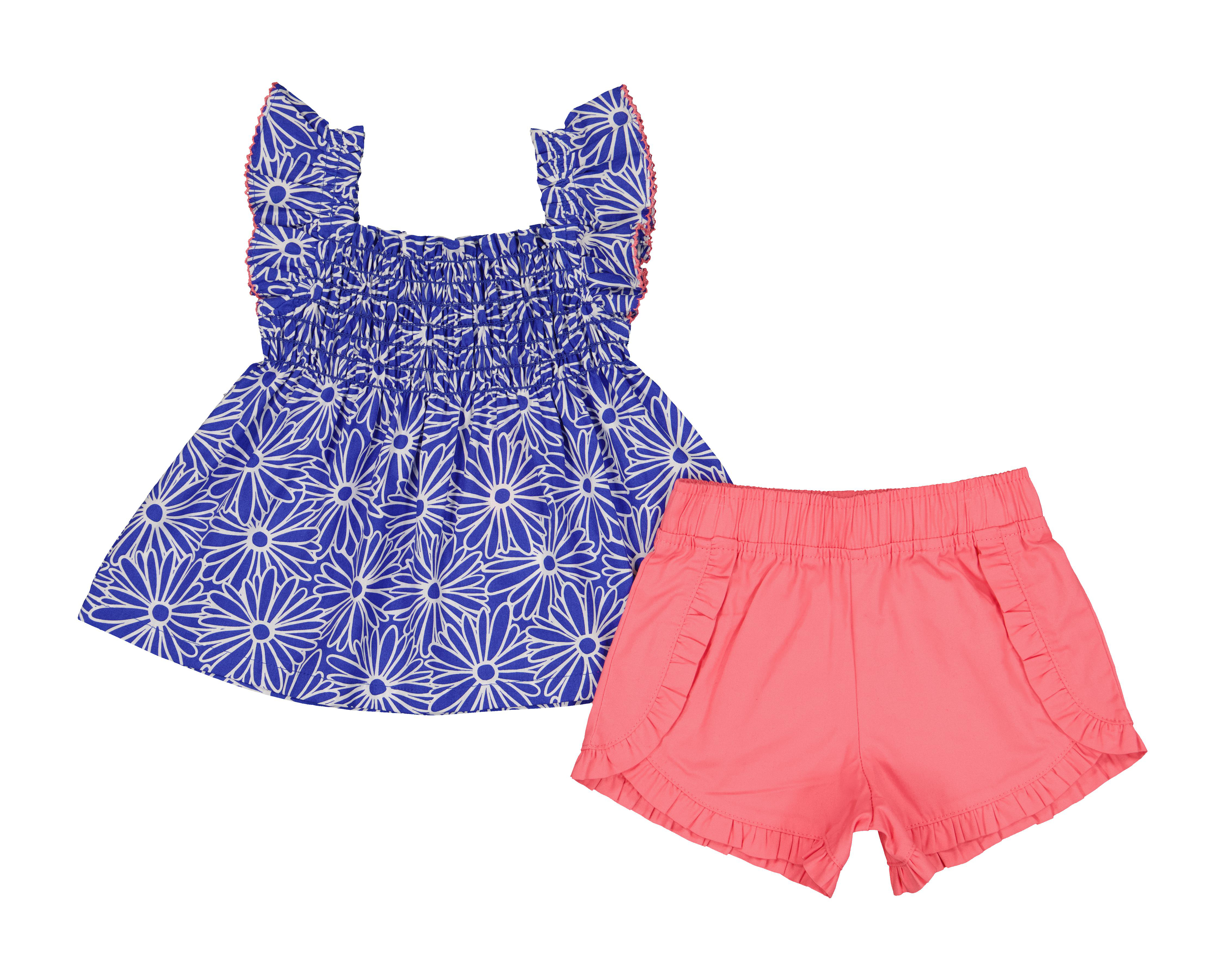 Foto 1 | Short y Blusa de Algodón para Bebé Niña Baby Colors