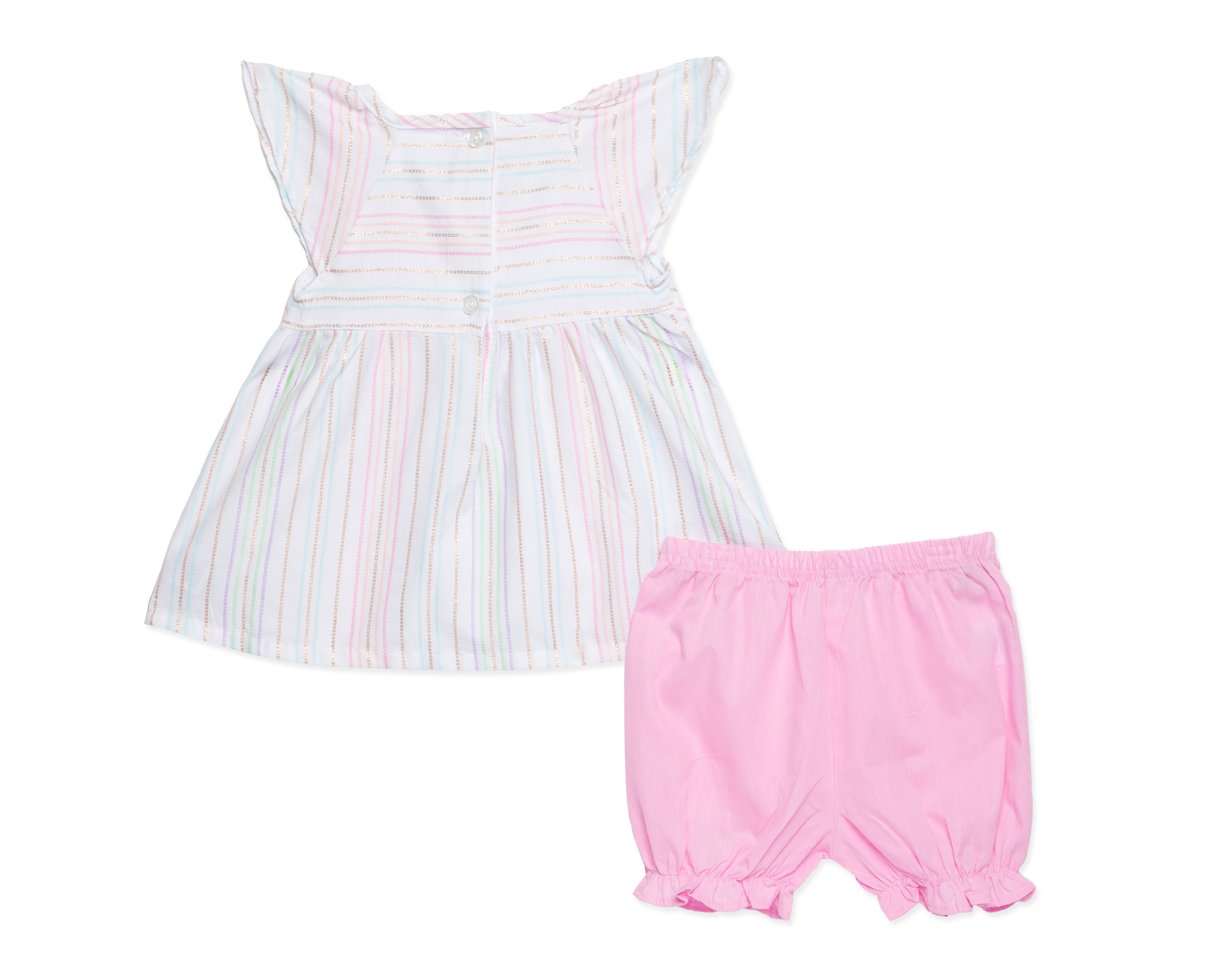 Foto 3 pulgar | Short y Blusa para Bebé Niña Baby Colors