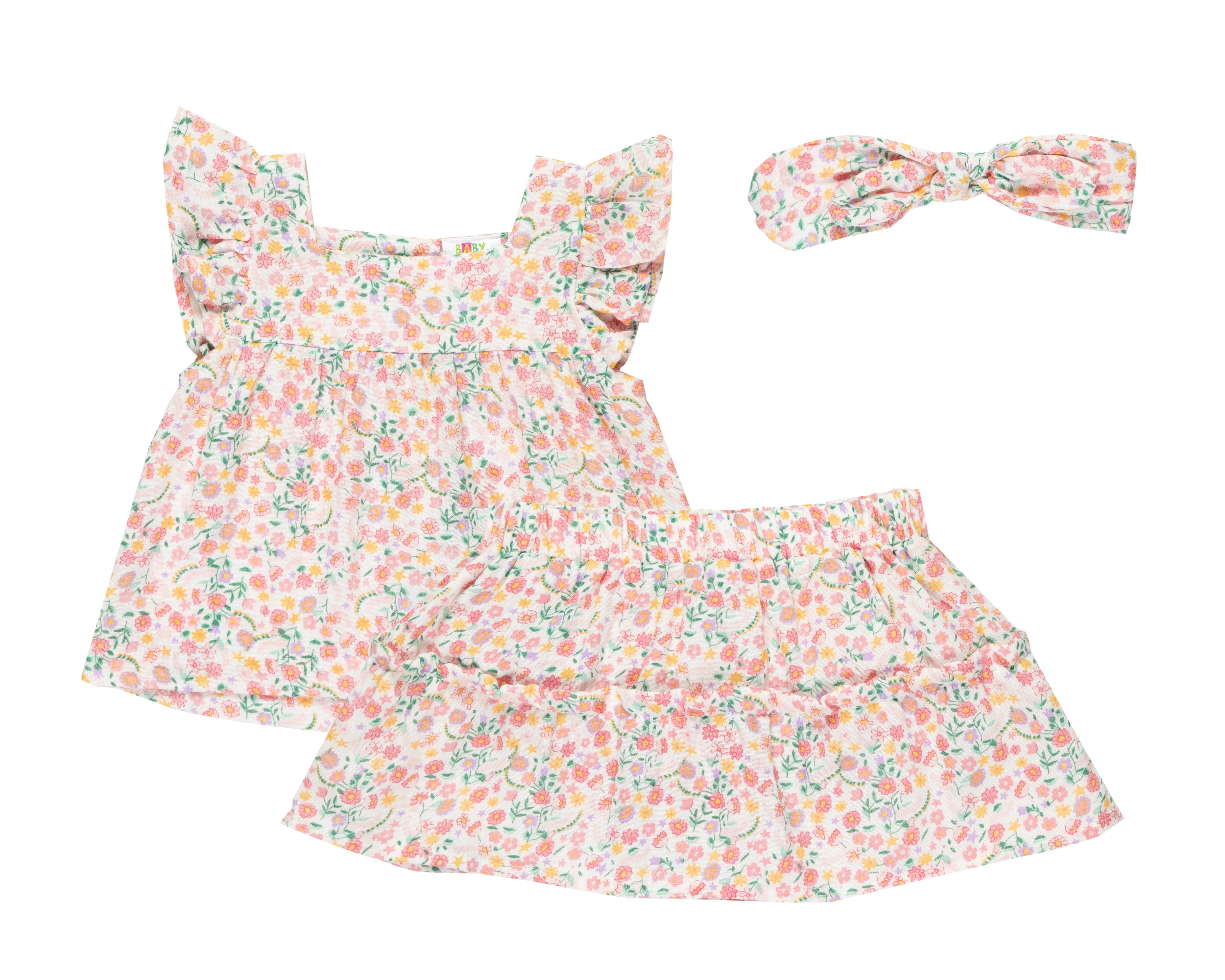 Conjunto para Bebé Niña Baby Colors 3 Piezas