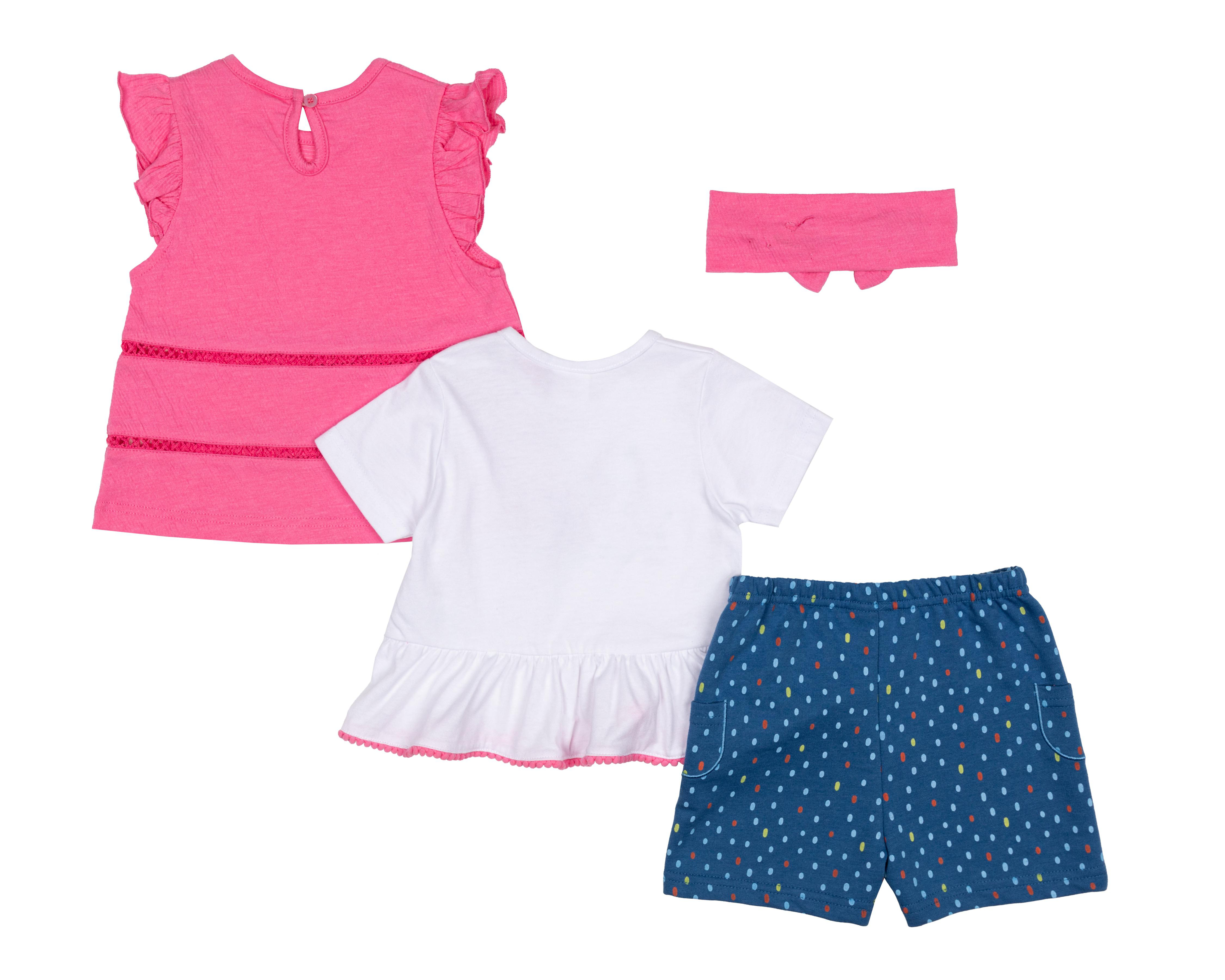 Foto 2 | Conjunto para Bebé Niña Baby Colors con Diadema 4 Piezas