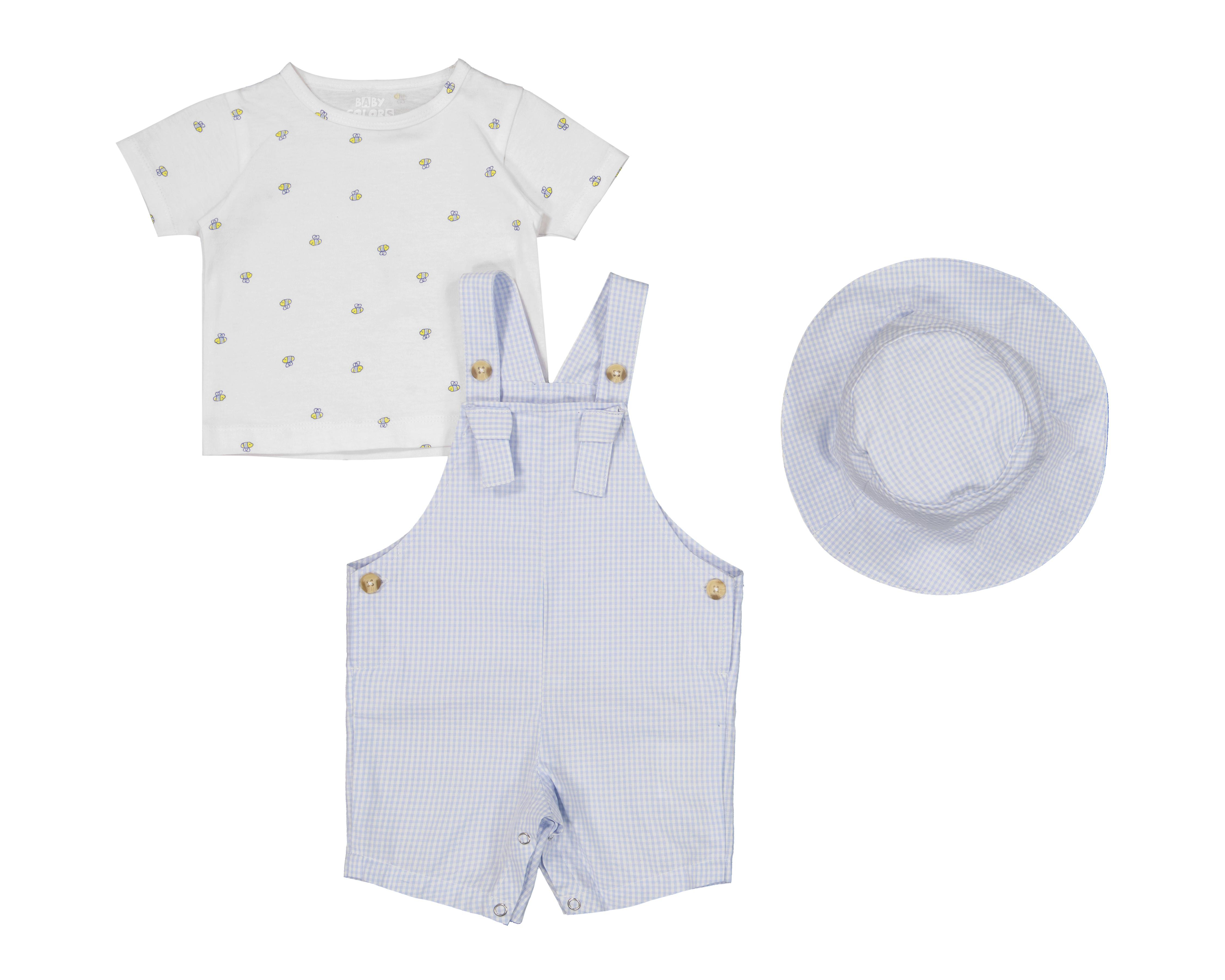 Foto 1 | Conjunto de Algodón para Bebé Niño Baby Colors 3 Piezas