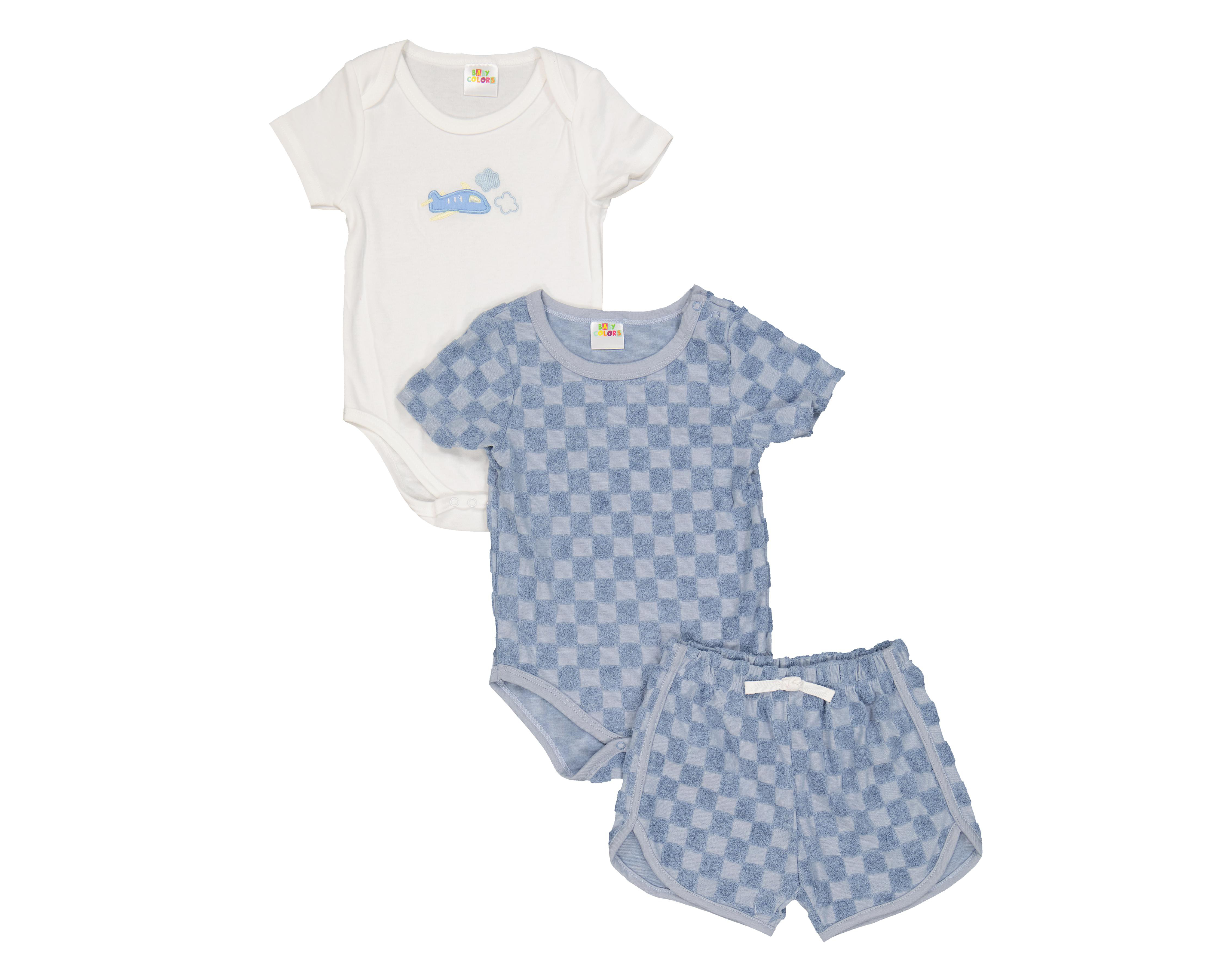 Foto 1 | Conjunto de Bebé Niño Baby Colors 3 Piezas