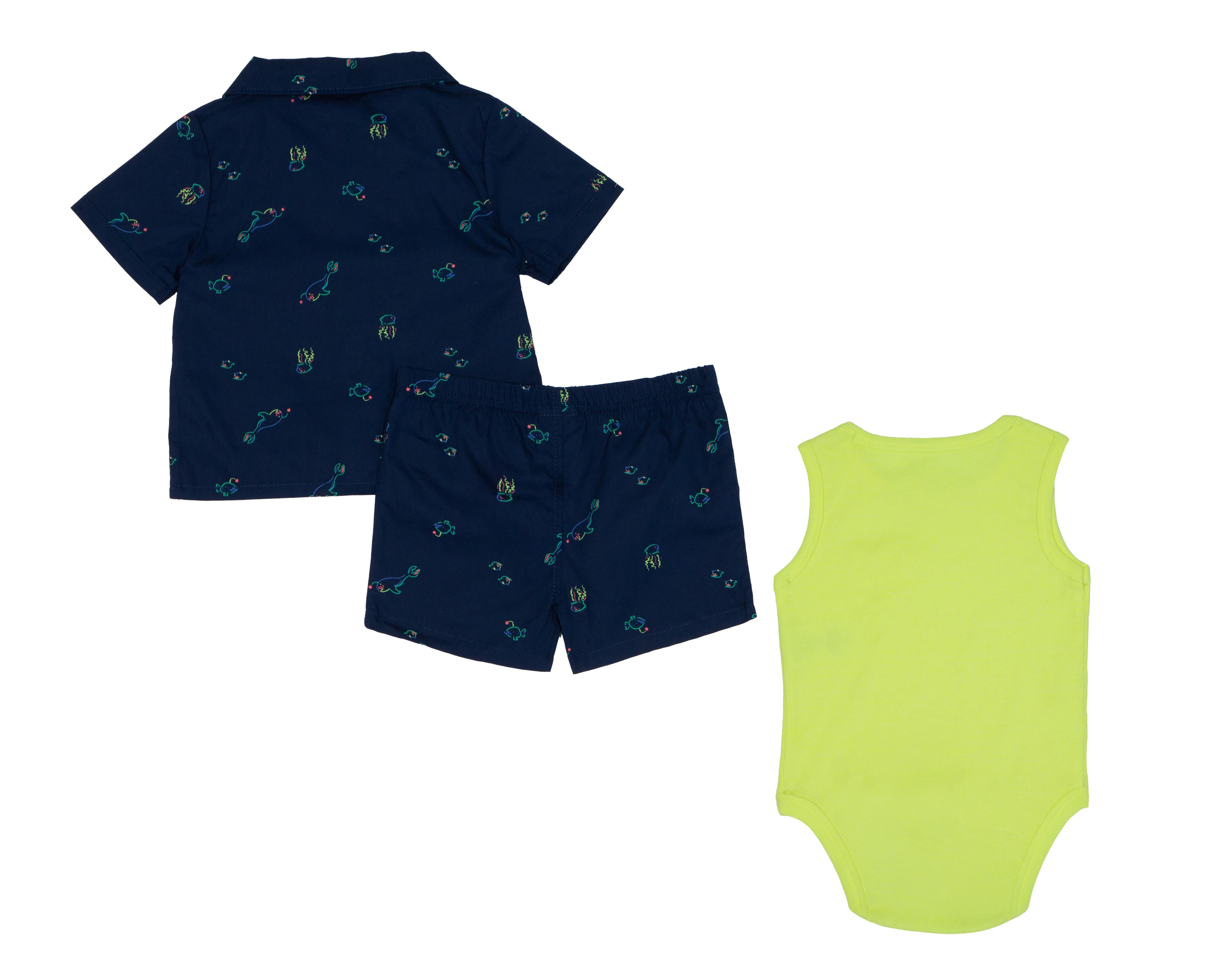 Foto 2 | Conjunto para Bebé Niño Baby Colors de Algodón 3 Piezas