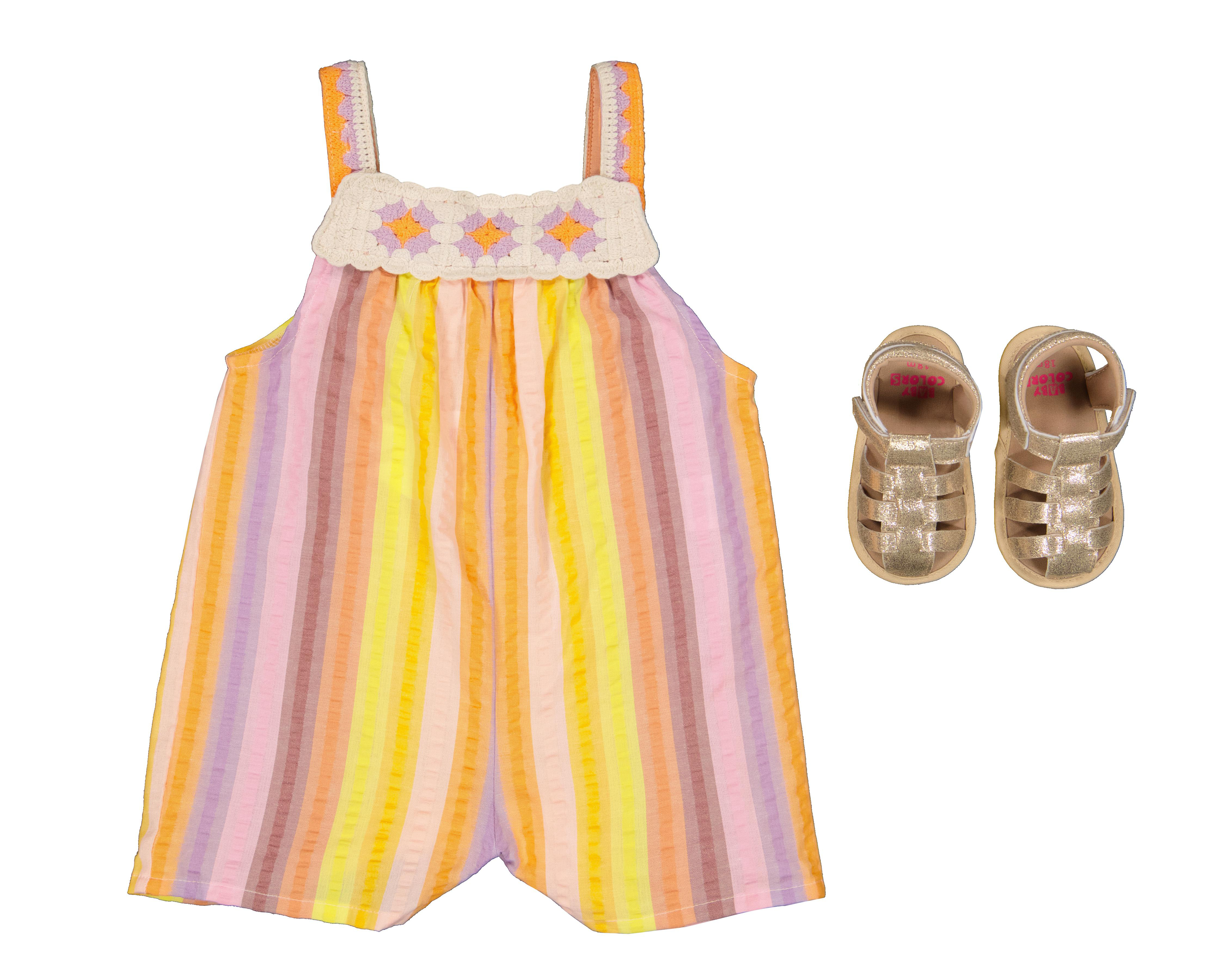 Foto 1 | Jumper para Bebé Niña Baby Colors de Algodón con Sandalias