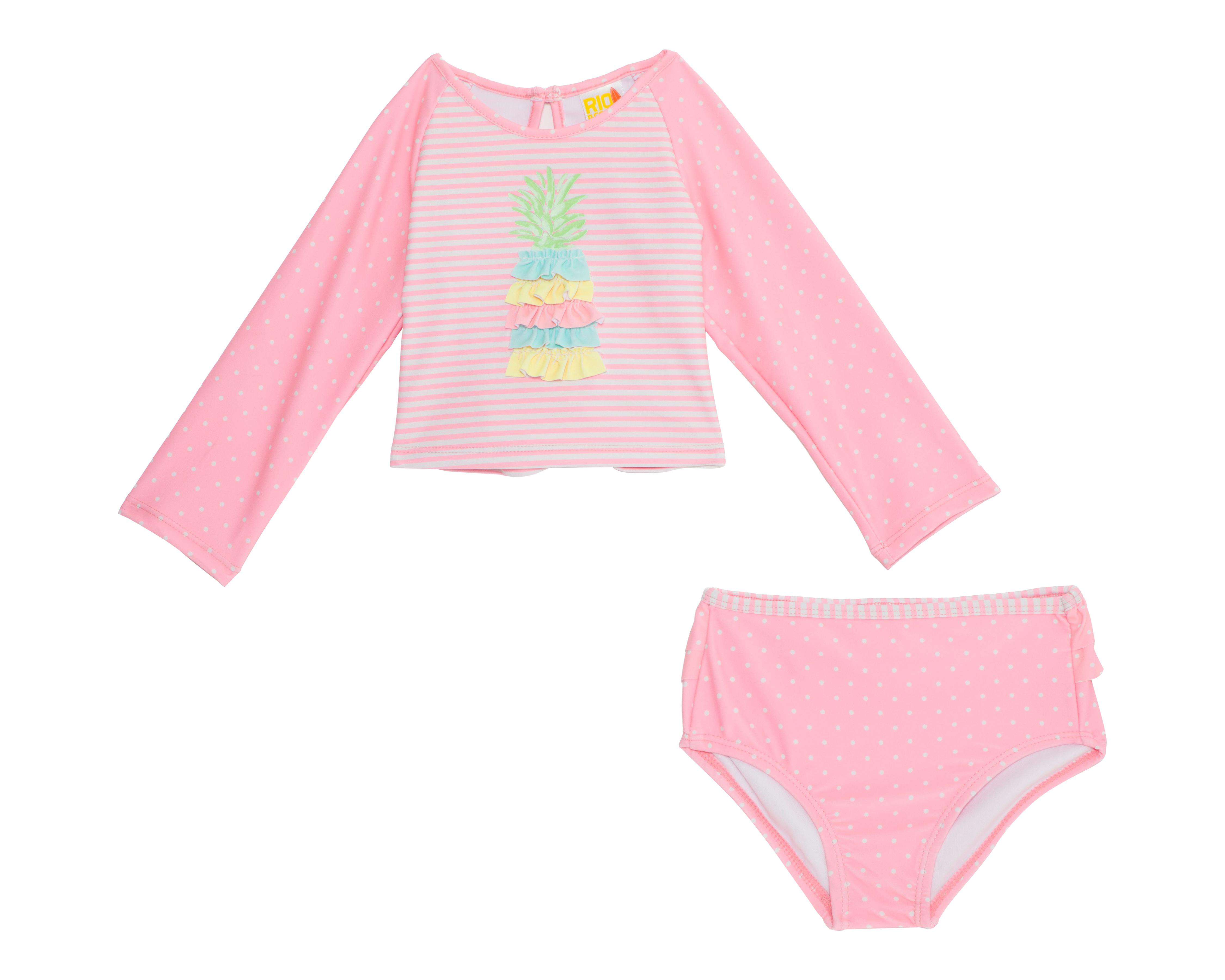 Foto 1 | Traje de Baño para Bebé Niña Rio Beach Rosa 2 Piezas