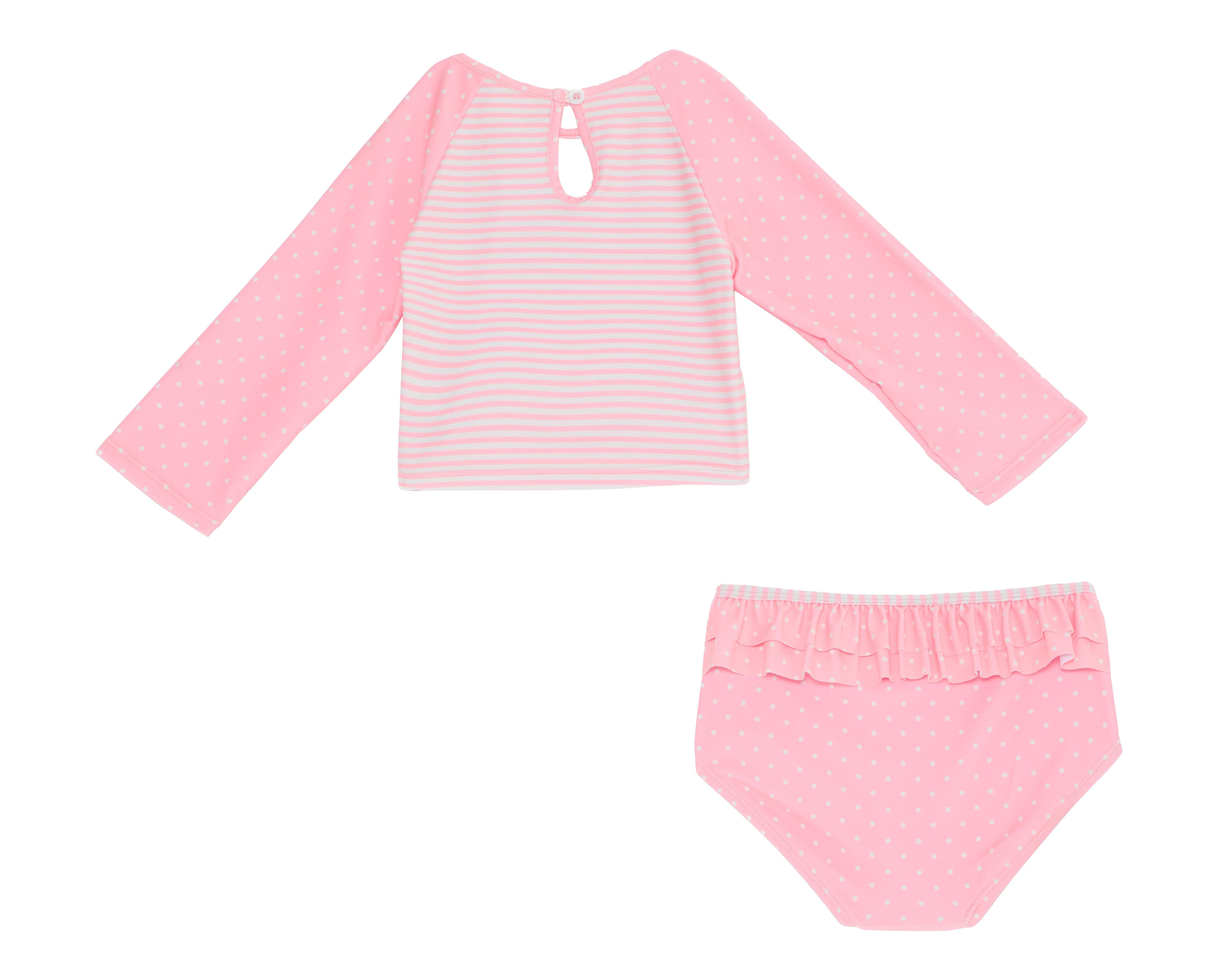 Foto 3 pulgar | Traje de Baño para Bebé Niña Rio Beach Rosa 2 Piezas
