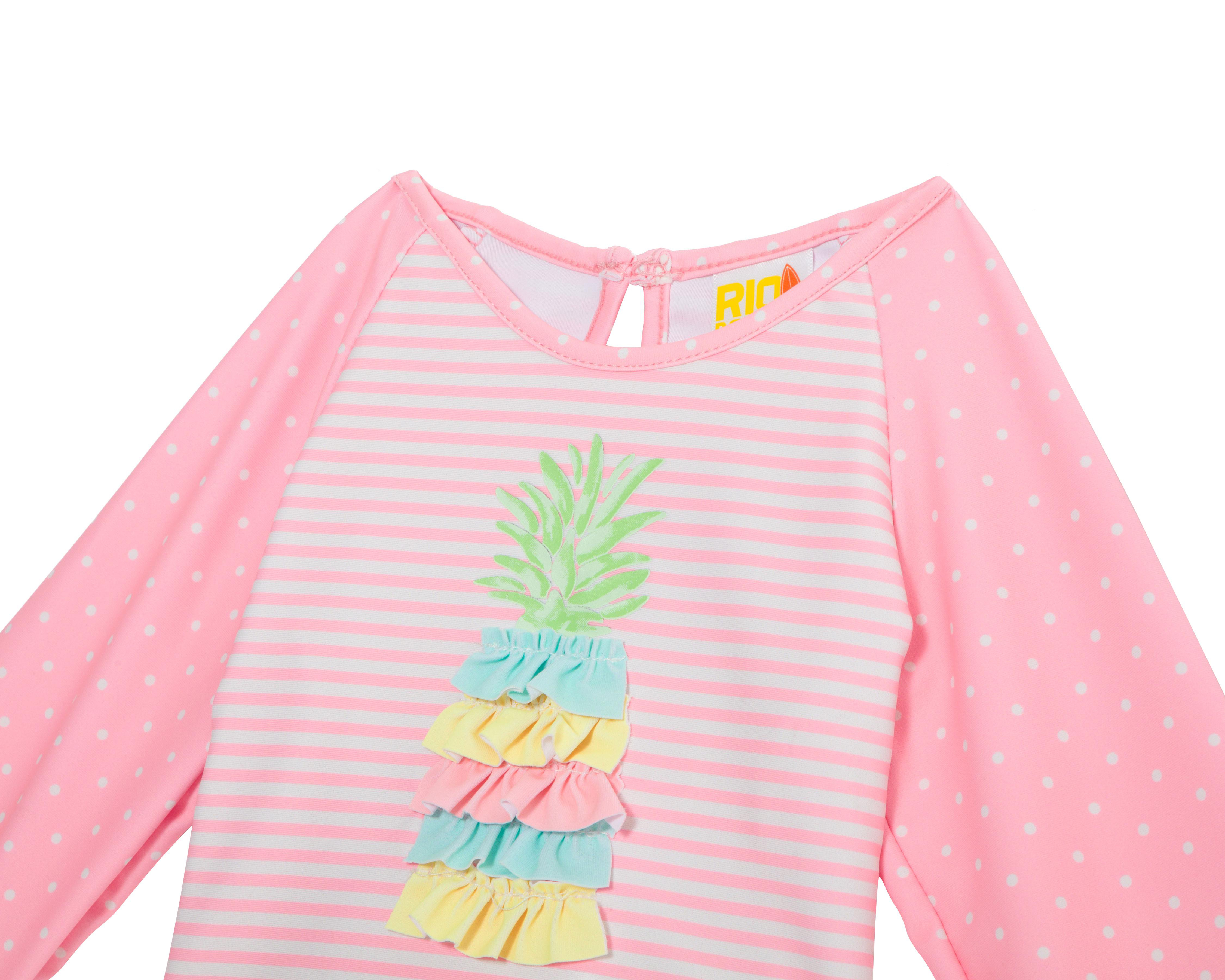 Foto 4 | Traje de Baño para Bebé Niña Rio Beach Rosa 2 Piezas