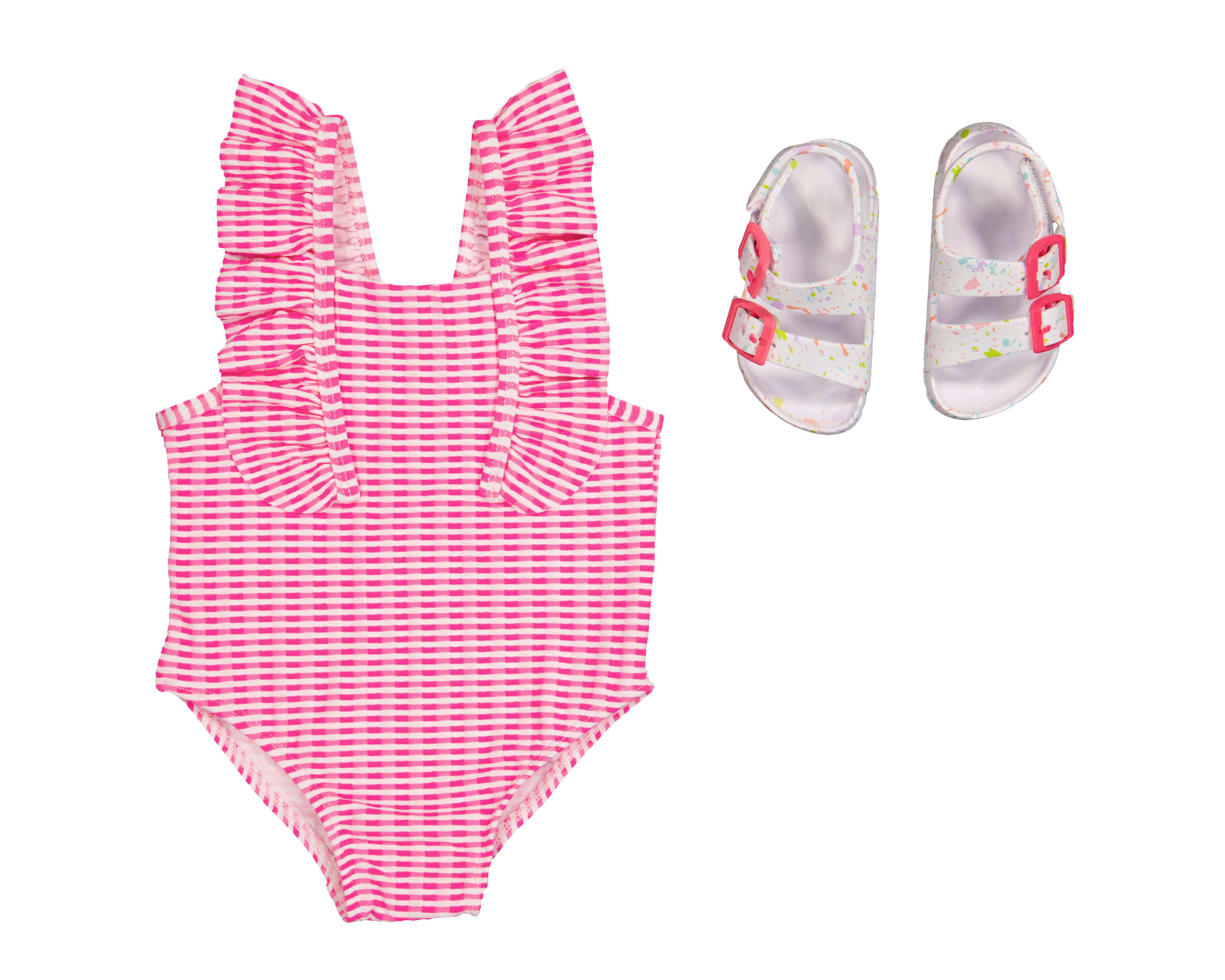 Foto 2 pulgar | Traje de Baño para Bebé Niña Rio Beach con Sandalias