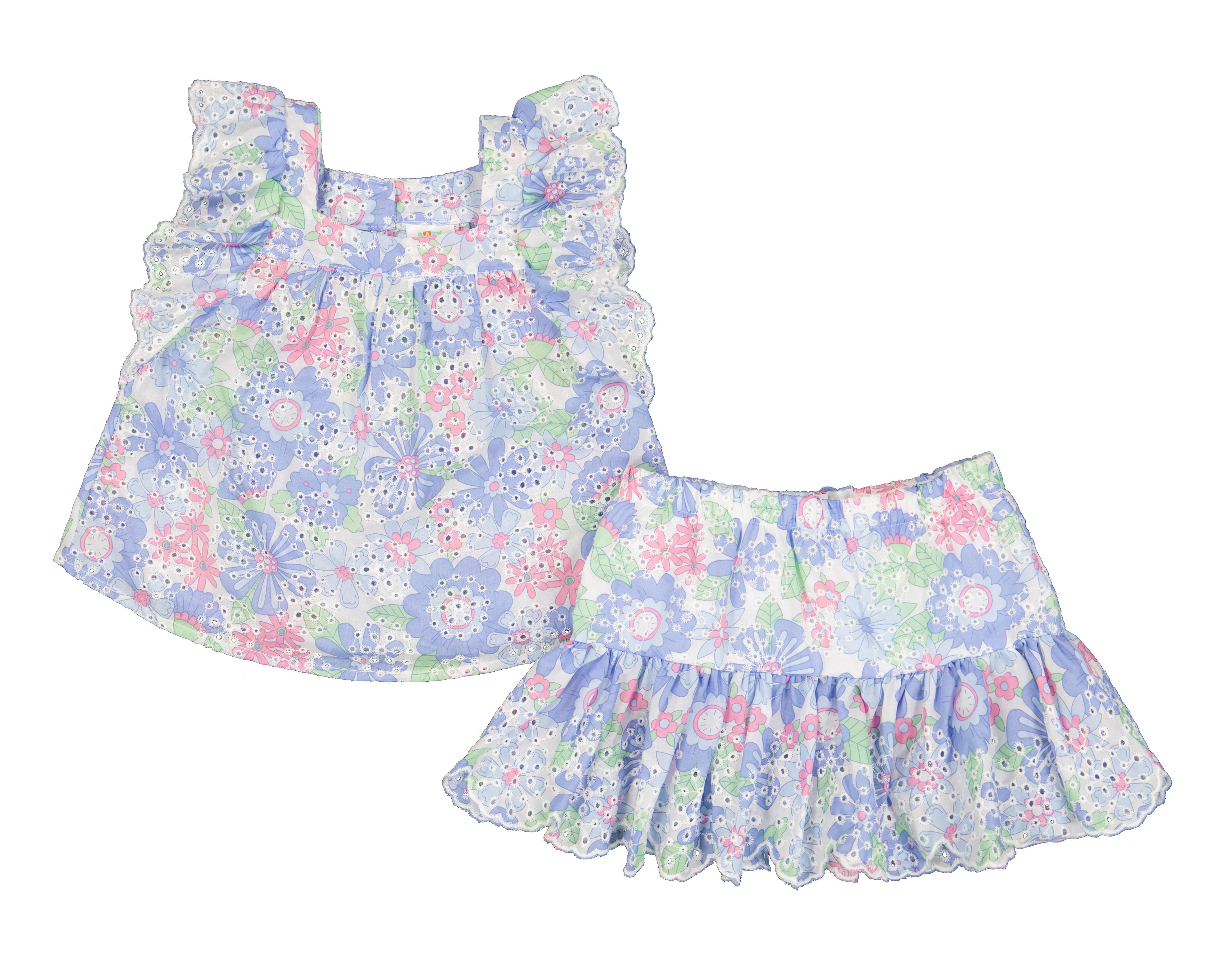 Foto 1 | Conjunto para Bebé Niña Baby Colors de Algodón Estampado 2 Piezas