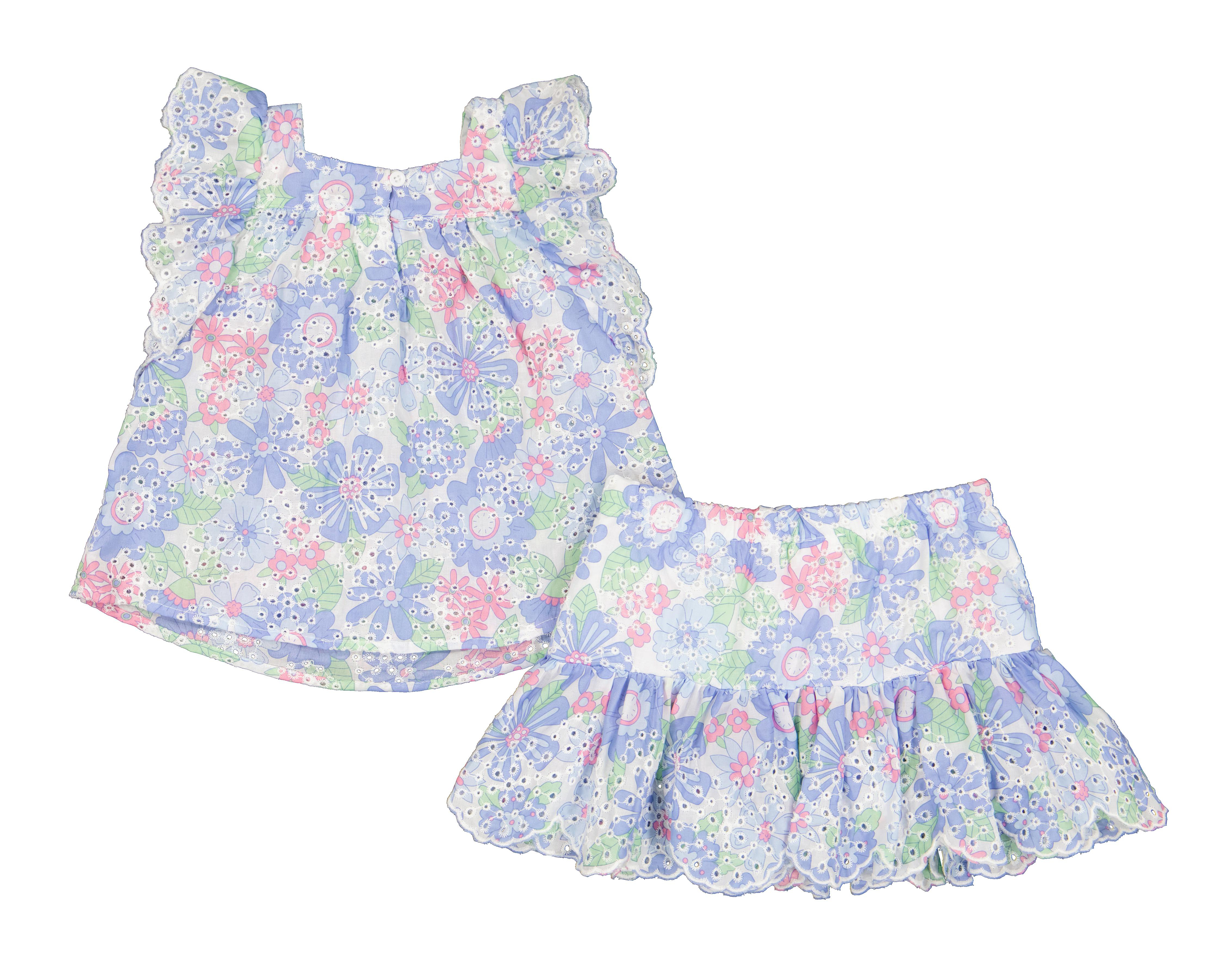 Foto 2 | Conjunto para Bebé Niña Baby Colors de Algodón Estampado 2 Piezas