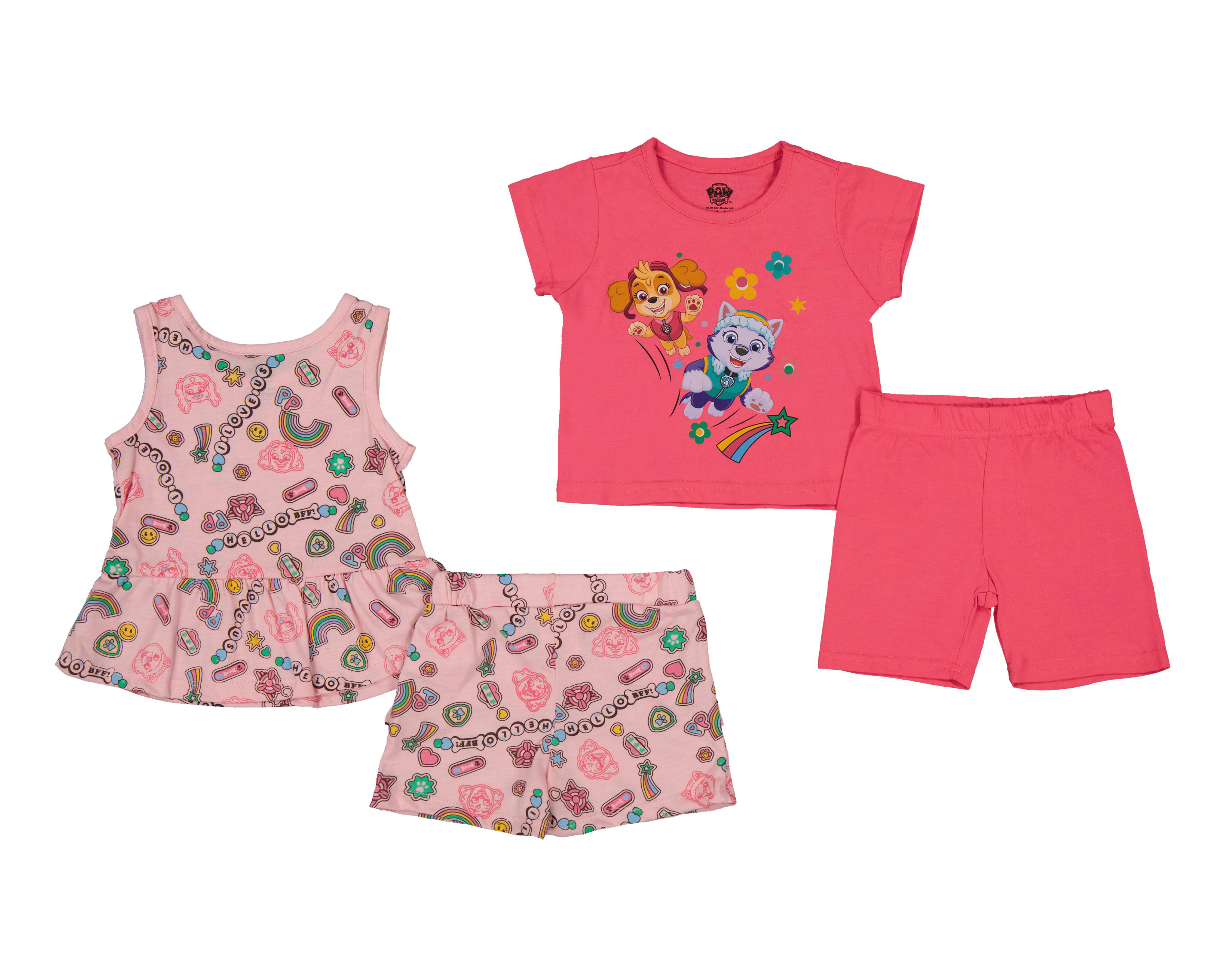 Foto 2 pulgar | Conjunto para Bebé Niña Paw Patrol Estampado 4 Piezas