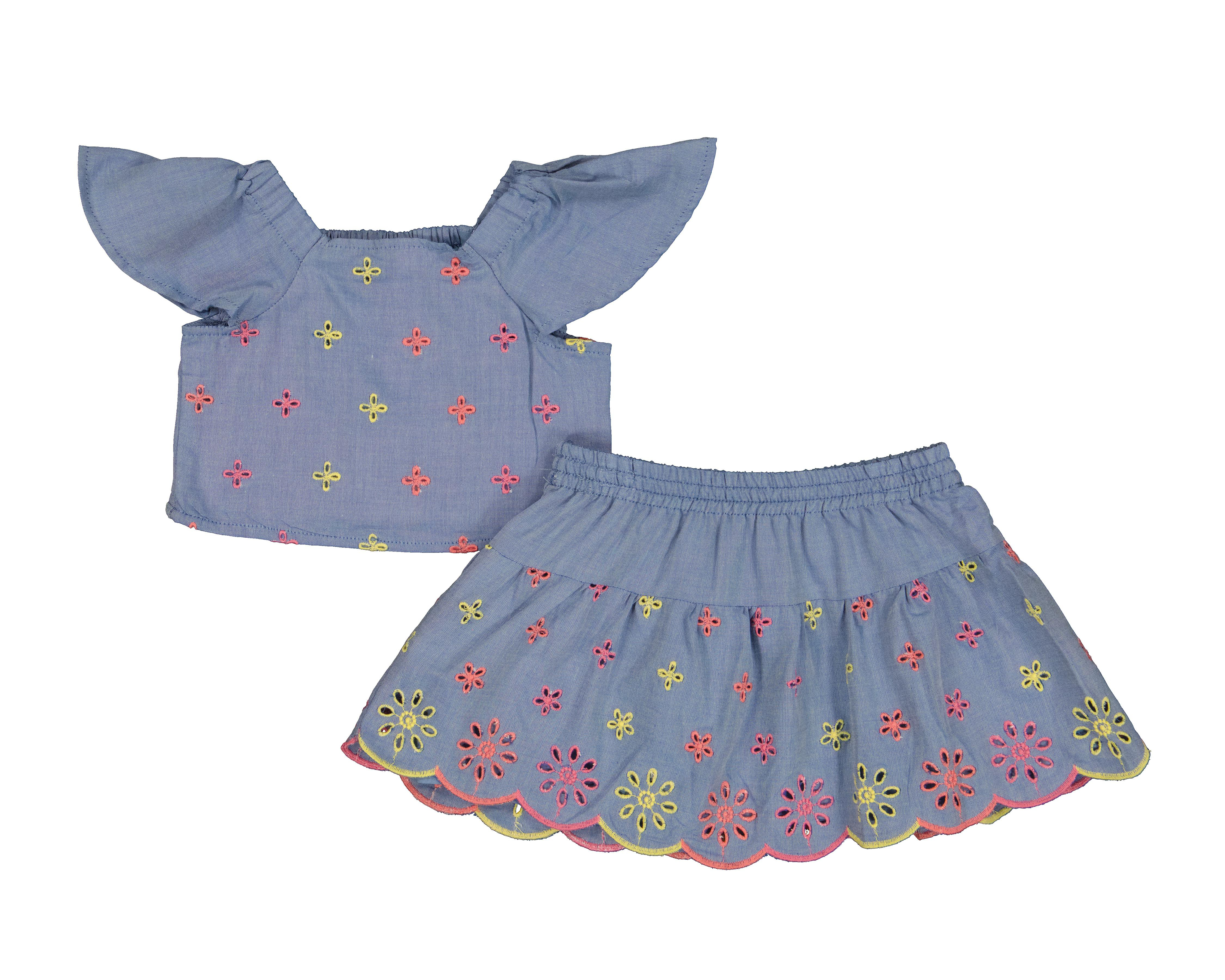 Foto 2 pulgar | Blusa y Falda para Bebé Niña Baby Colors
