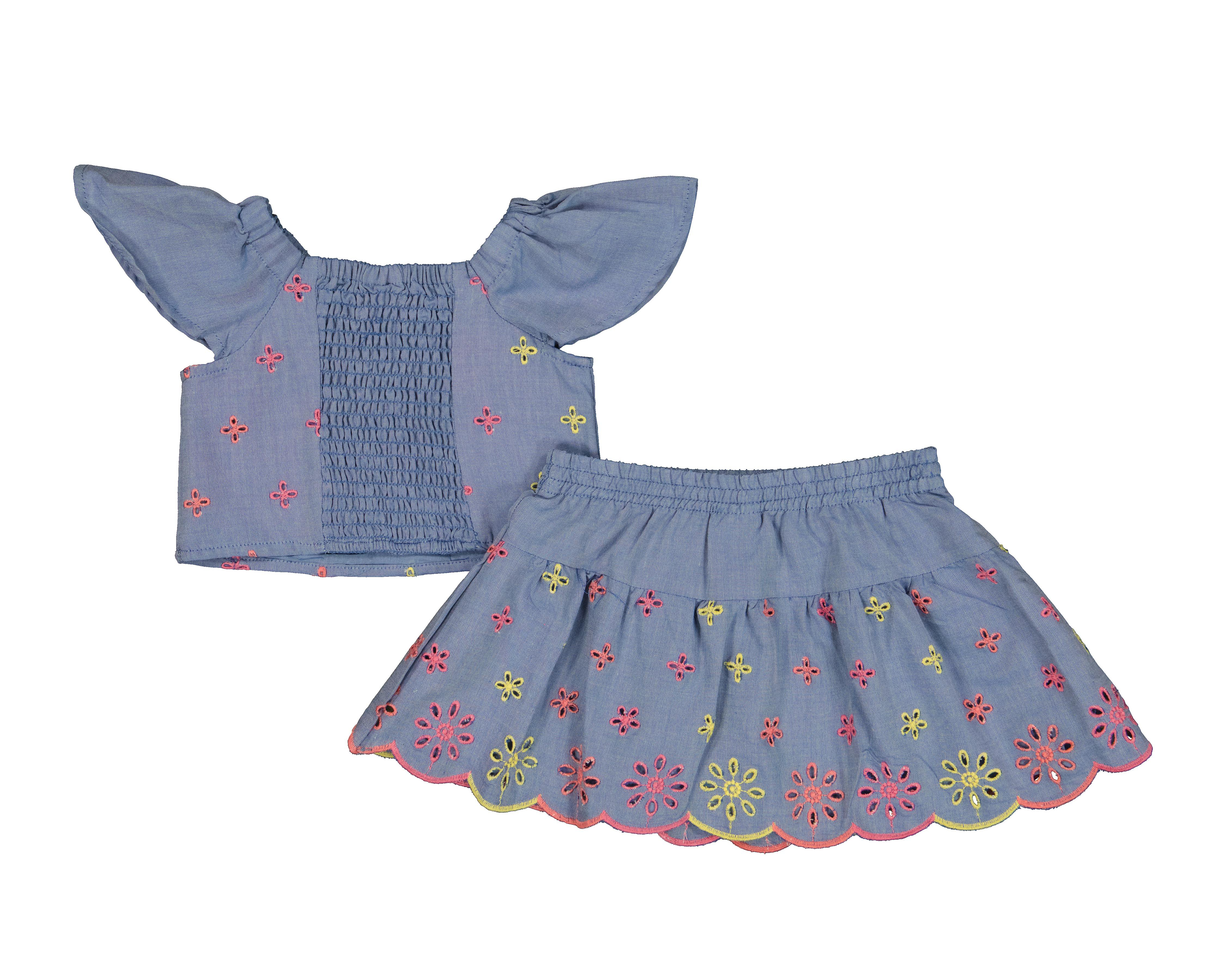 Foto 3 pulgar | Blusa y Falda para Bebé Niña Baby Colors