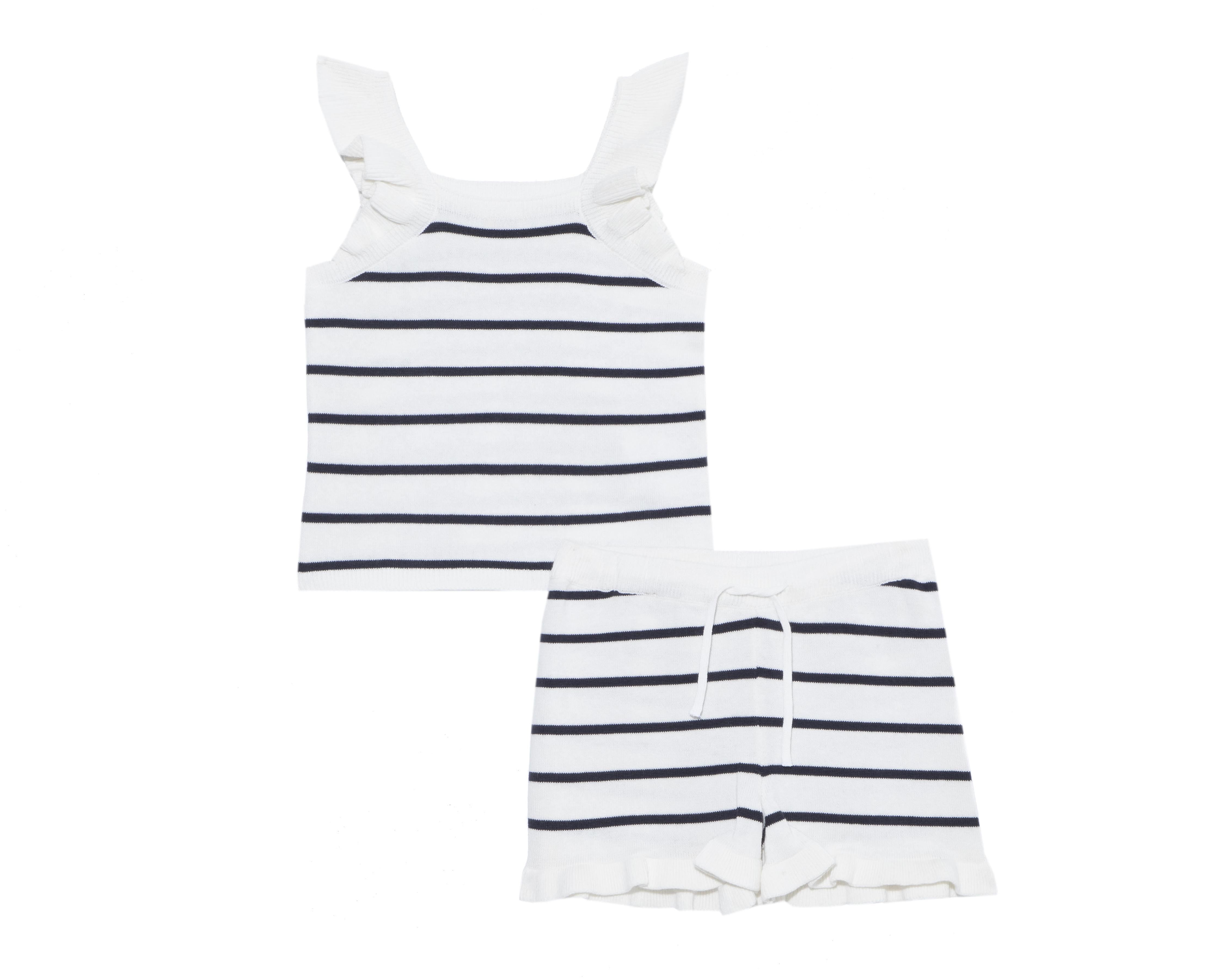 Conjunto para Bebé Niña Baby Colors de Algodón a Rayas 2 Piezas