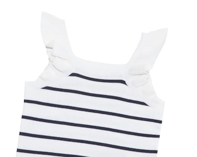 Foto 3 | Conjunto para Bebé Niña Baby Colors de Algodón a Rayas 2 Piezas