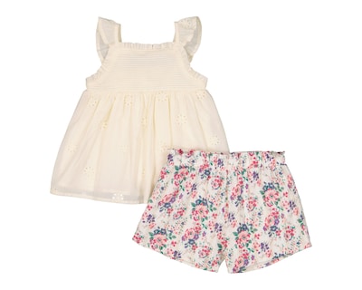 Foto 1 | Short y Blusa de Algodón para Bebé Niña Baby Colors