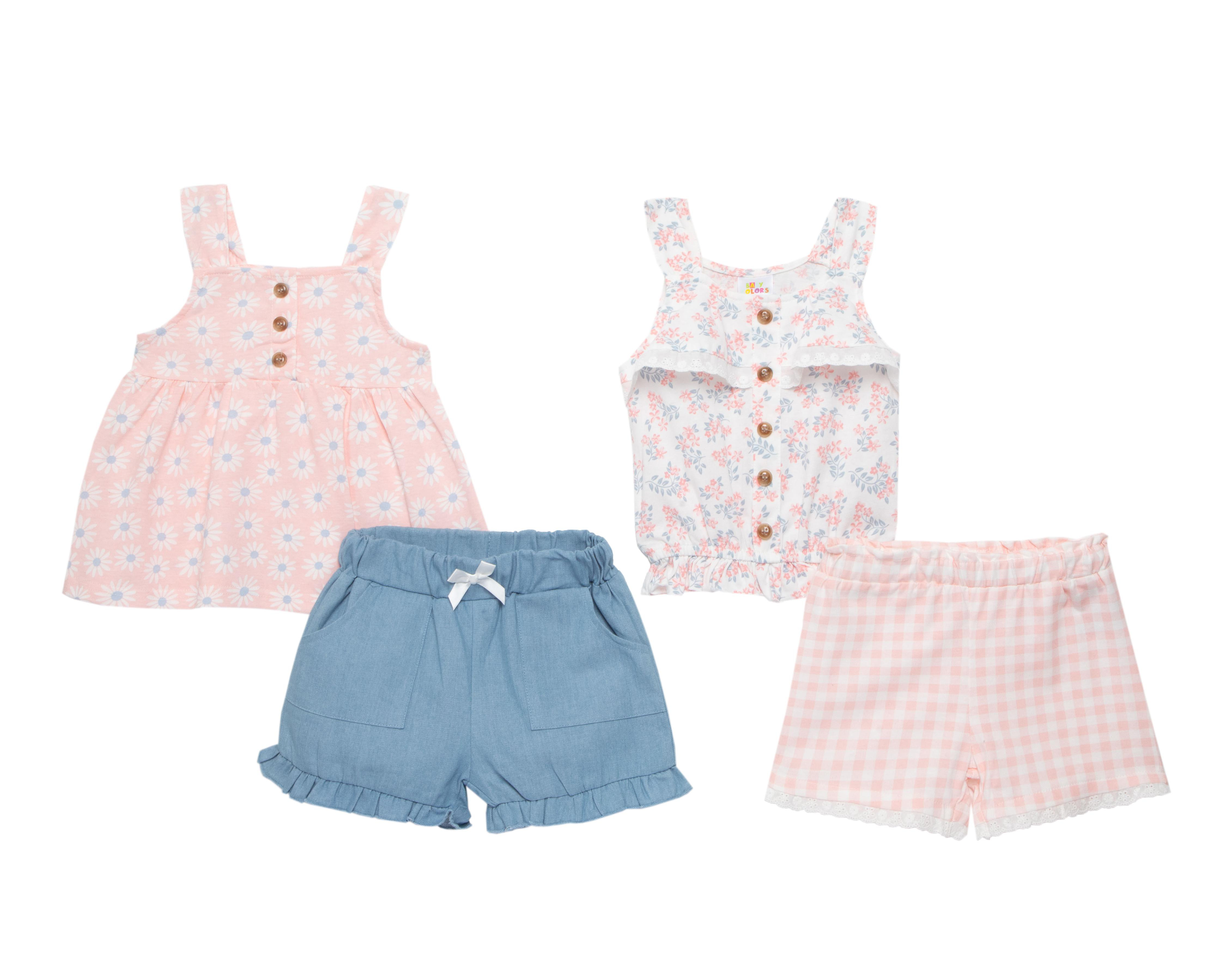 Conjunto para Bebé Niña Baby Colors 4 Piezas