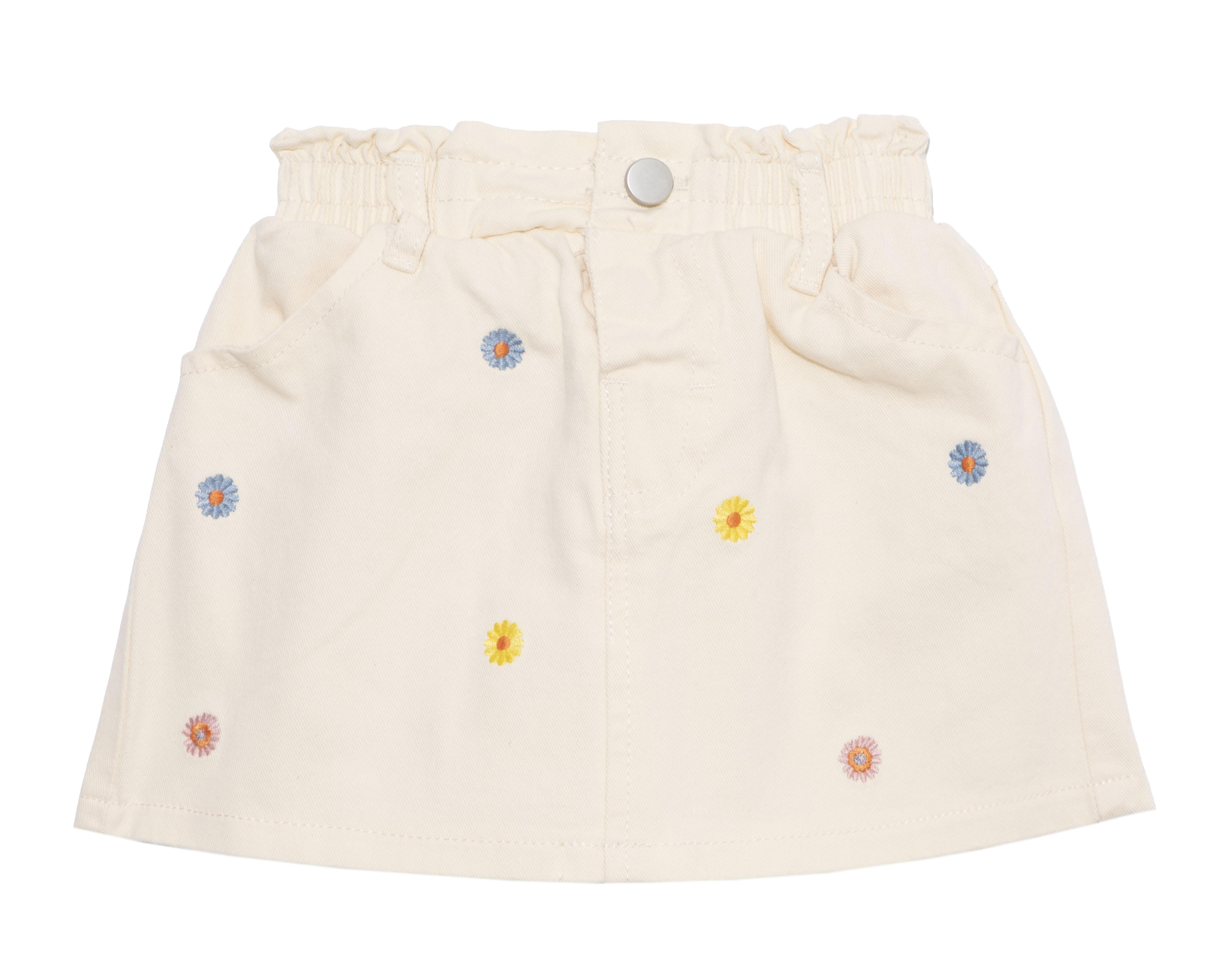 Falda para Bebé Niña Baby Colors de Algodón Beige