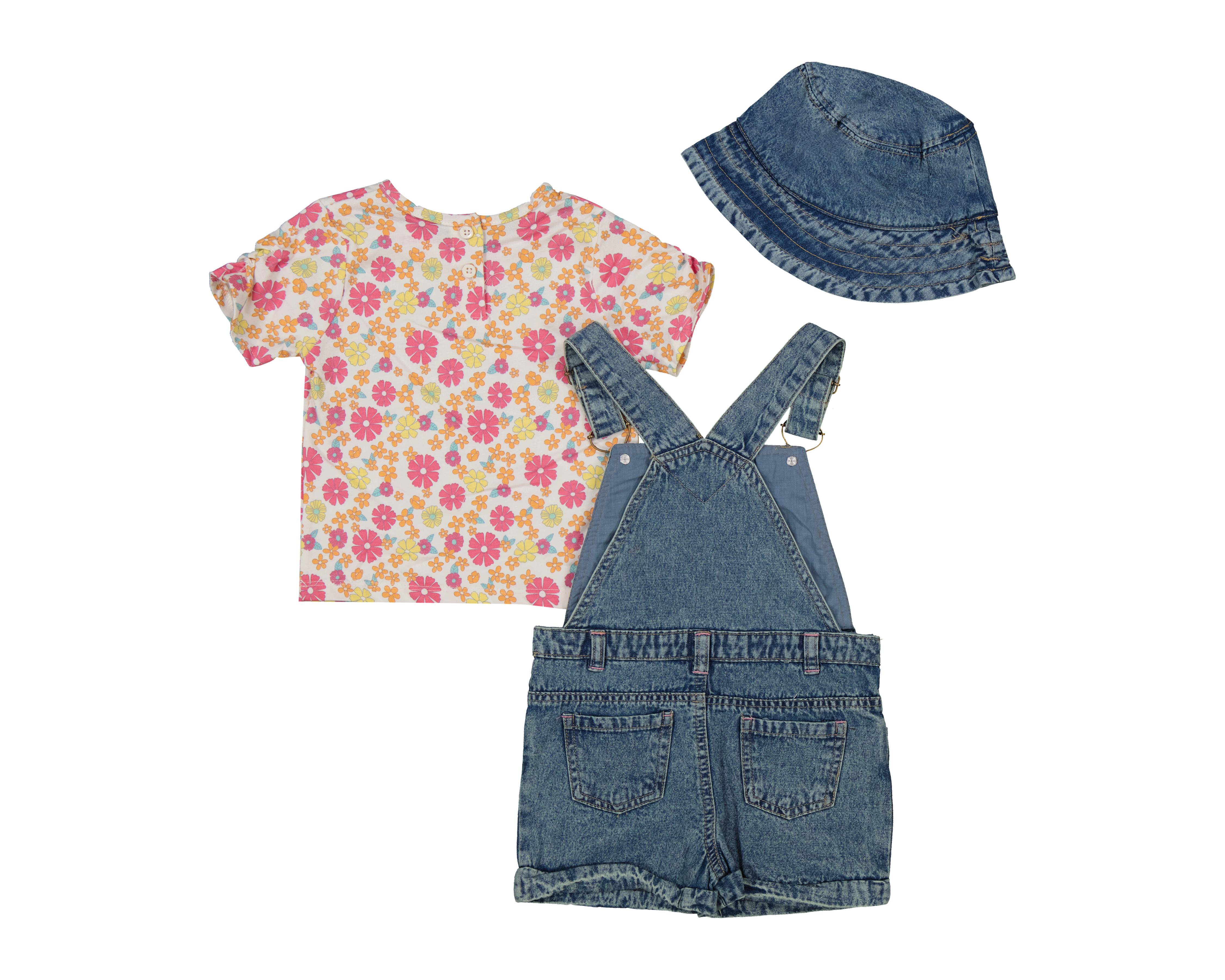 Foto 2 | Conjunto para Bebé Niña Baby Colors de Algodón 3 Piezas