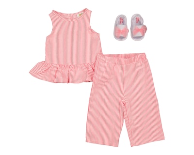 Foto 1 | Conjunto de Bebé Niña Baby Colors a Rayas