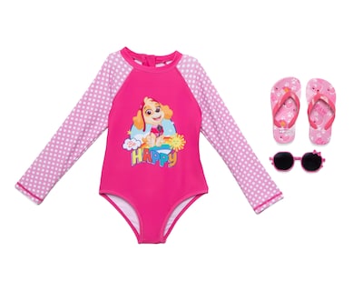 Foto 1 | Traje de Baño Paw Patrol Estampado para Niña 3 Piezas