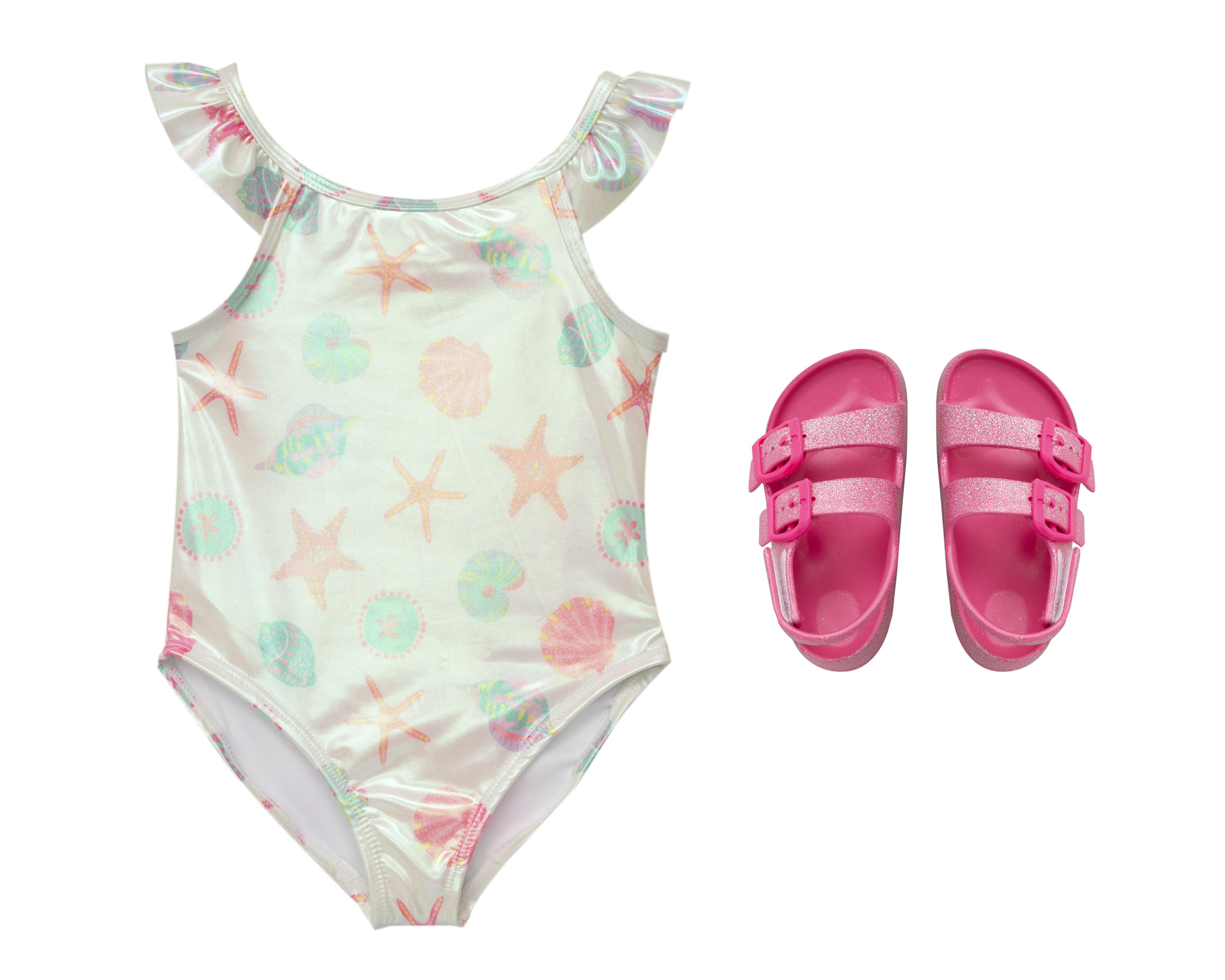 Foto 2 pulgar | Traje de Baño para Bebé Niña Rio Beach con Sandalias